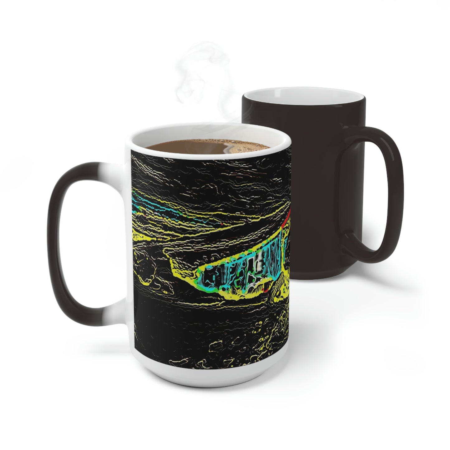 Color Changing Mug ... "Snow Vehicle In Snow Storm At-Rest" ... Circa 12Mar23 ... Central Idaho ... 18-Hours Rendering Time: Original Works ...