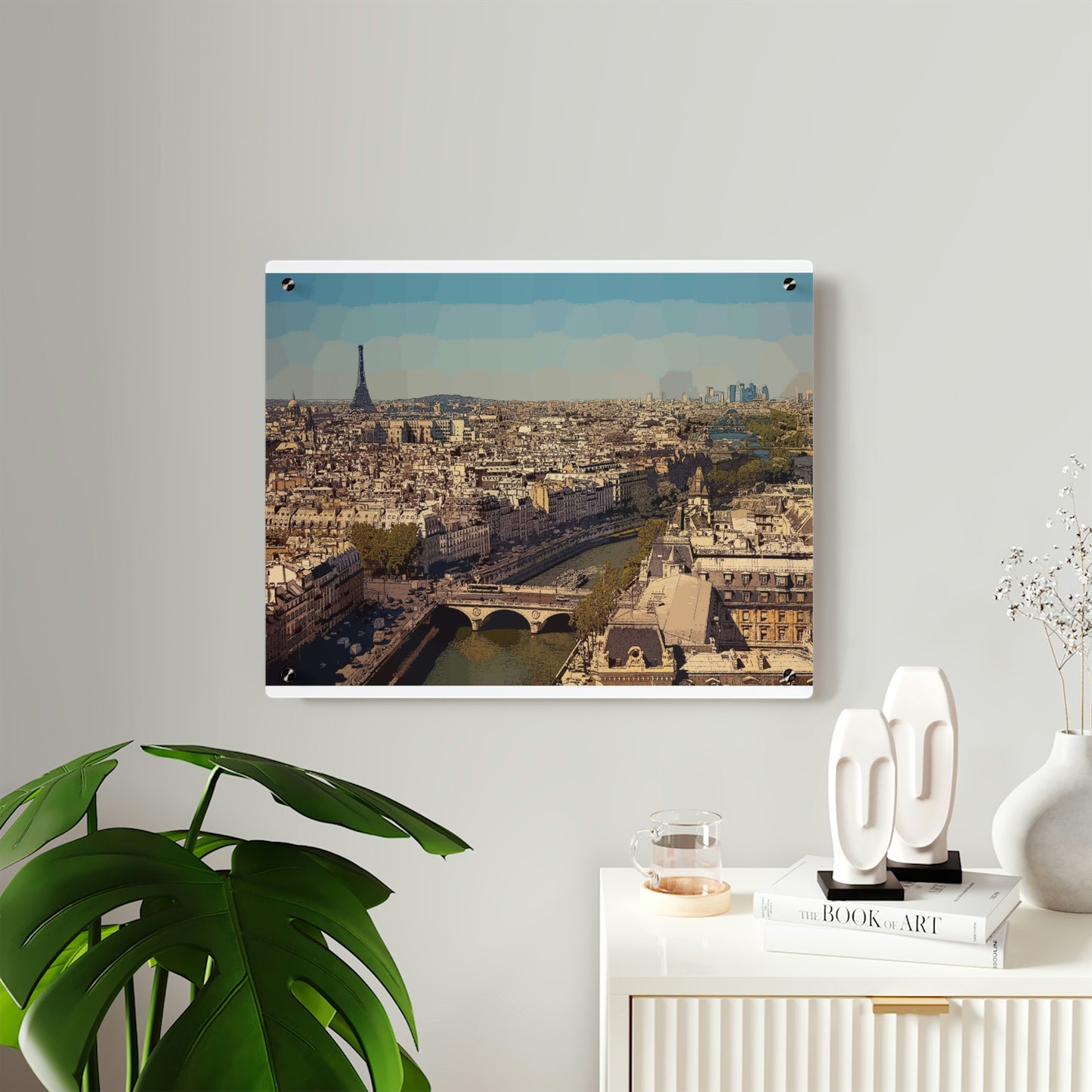 Acrylic Wall Art Panels ... Au Paris ... "Along The River Seine" ... Barbara Joan Bonnel-Holt: 1972 ... Original Works ...