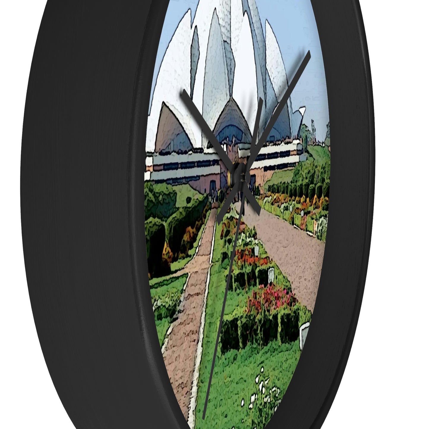 Wall clock ... 'Bahai'i House-Of-Worship' ... "Lotus Temple: Delhi, India, 2008" ... Original Works ...