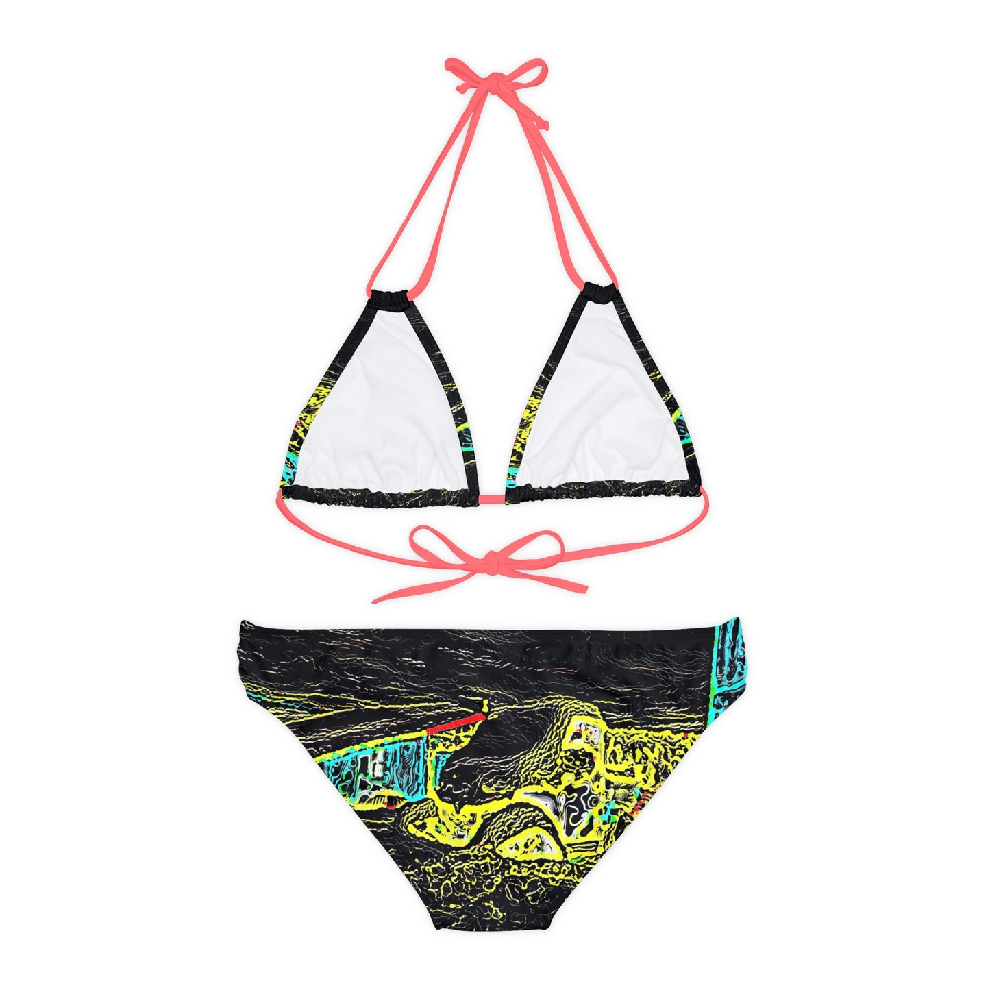 Strappy Bikini Set (AOP) ... "Snow Vehicle In Snow Storm At-Rest" ... Circa 12Mar23 ... Central Idaho ... 18-Hours Rendering Time: Original Works ...