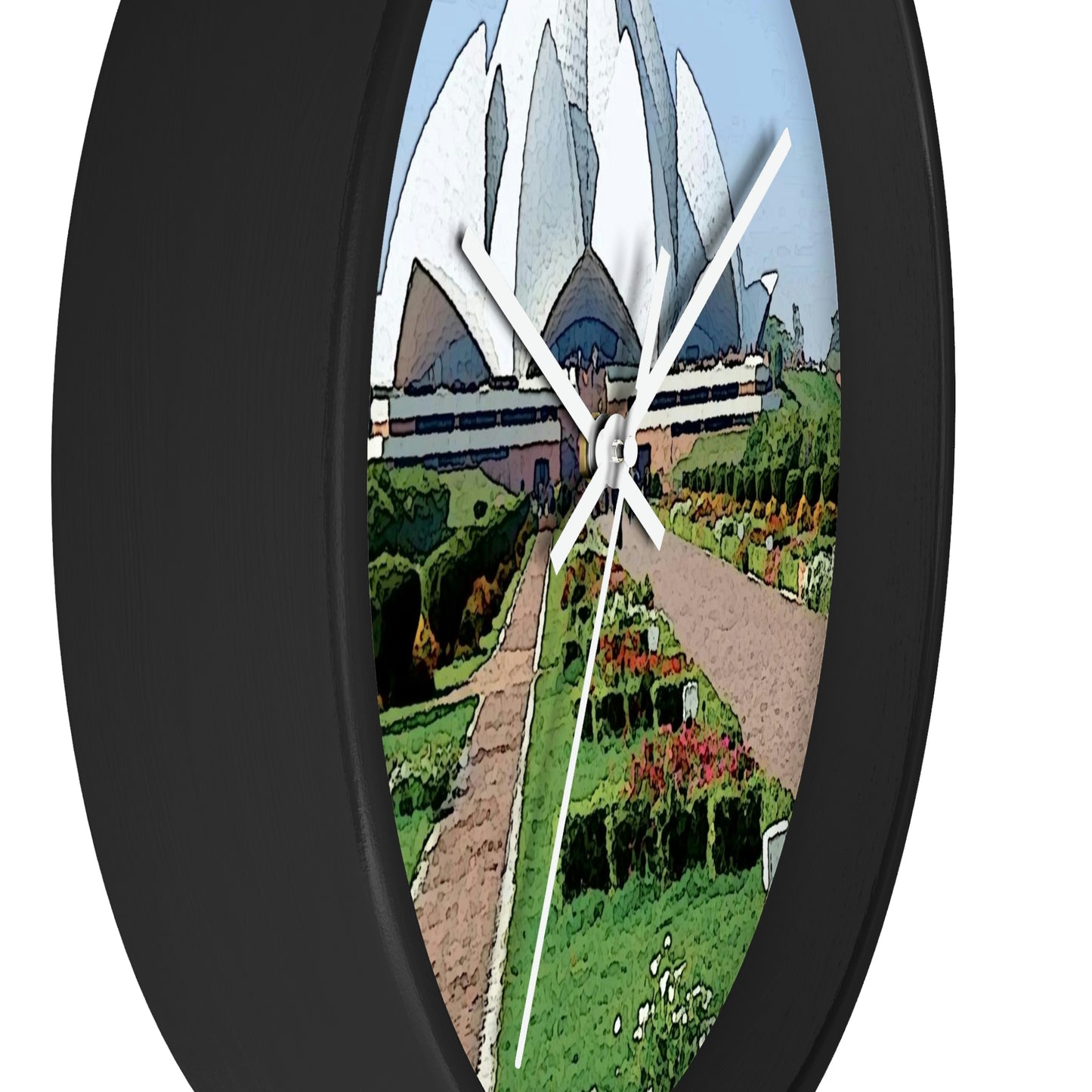 Wall clock ... 'Bahai'i House-Of-Worship' ... "Lotus Temple: Delhi, India, 2008" ... Original Works ...