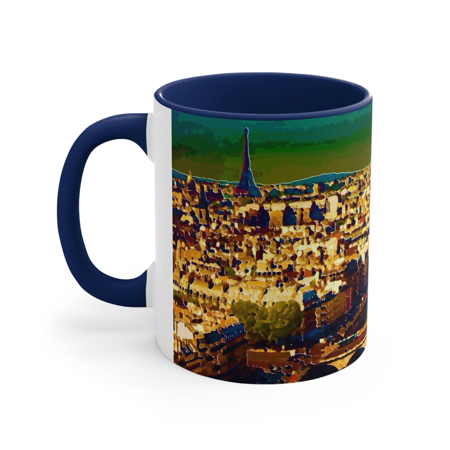 Accent Coffee Mug, 11oz ... Au Paris ... "Along The River Seine" ... Barbara Joan Bonnel-Holt: 1972 ... Original Works ...