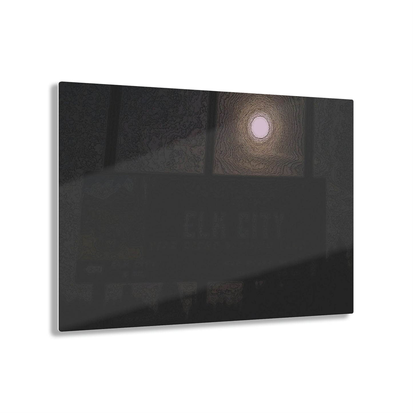 Acrylic Prints ... Car Approaches From The Stern ... Moon Ascendary From The Bow ... "Two Friendly Travellers On A Cold Night Near Elk City" ... C
