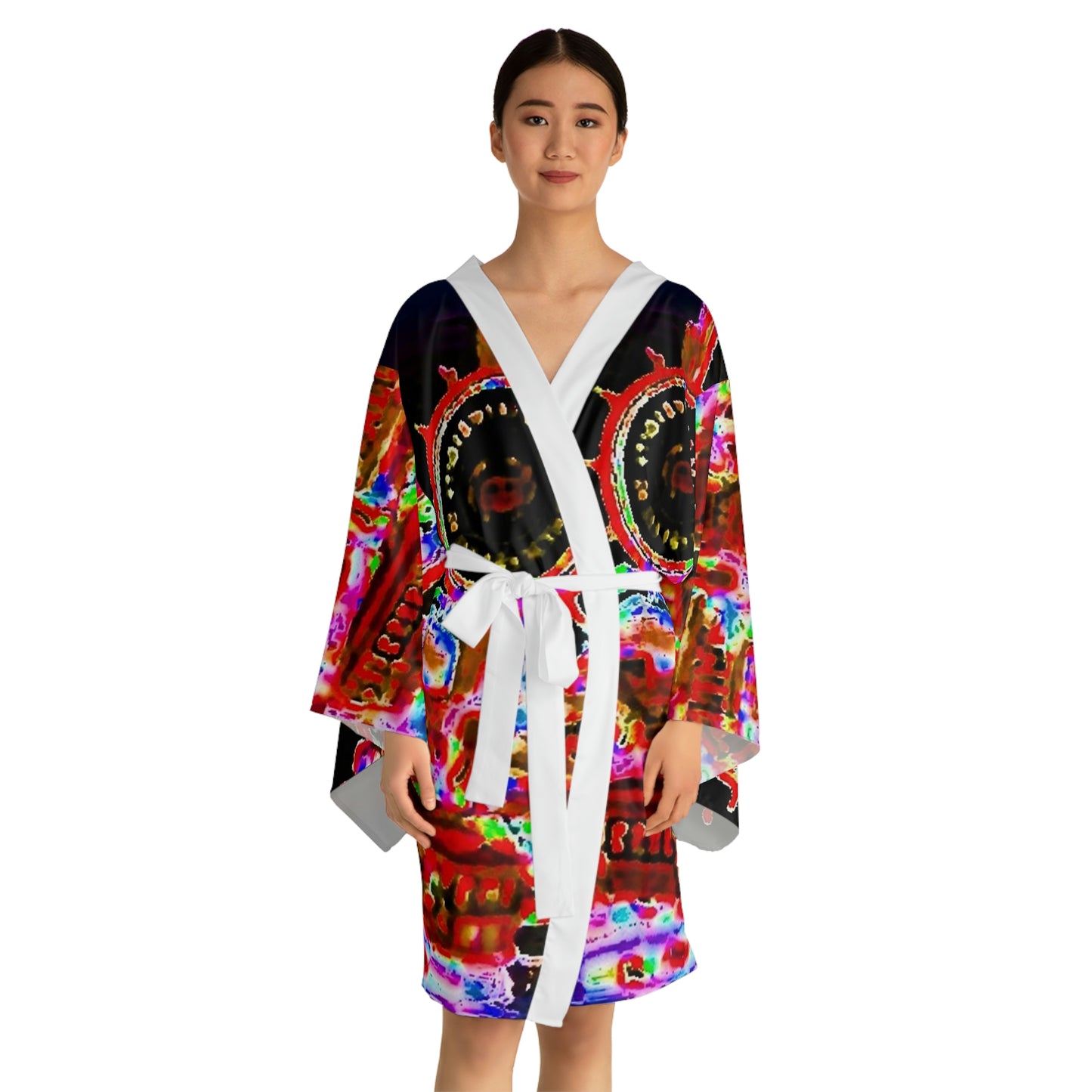 Long Sleeve Kimono Robe ... "No.9 Fishermen's Grotto - Fishermen's Wharf, SF, California" ... Family Archives: 1970's ... Original Works ...