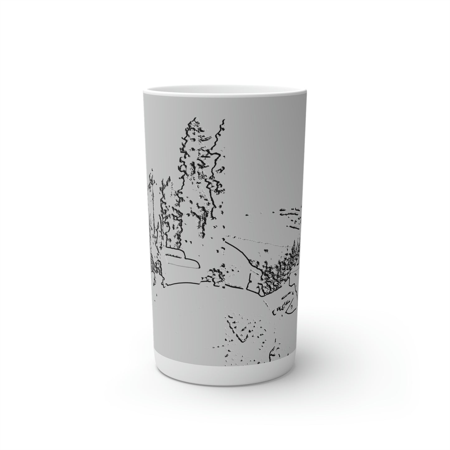 Conical Coffee Mugs (3oz, 8oz, 12oz) ... After An Intense Snow Storm ... 'Digging Out' ... A Vehicle & Cabin "In The Mountains" ... March 2023 ... Original Works ...