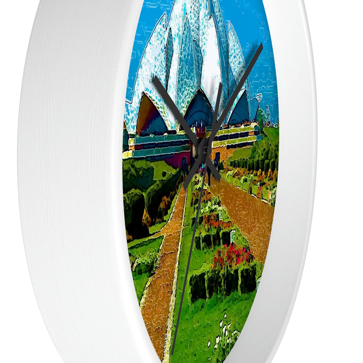 Wall clock ... 'Bahai'i House-Of-Worship' ... "Lotus Temple: Delhi, India, 2008" ... Original Works ...