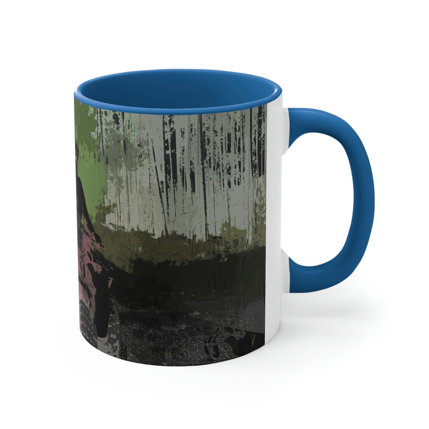 Accent Coffee Mug, 11oz ... 3-Wheeln' N' Groovin The Mountain Roads ... Central Idaho ... Original Works ...