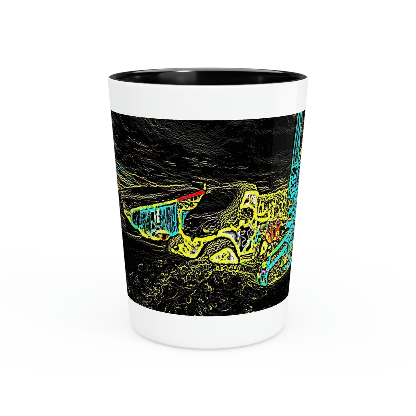 Shot Glass ... "Snow Vehicle In Snow Storm At-Rest" ... Circa 12Mar23 ... Central Idaho ... 18-Hours Rendering Time: Original Works ...
