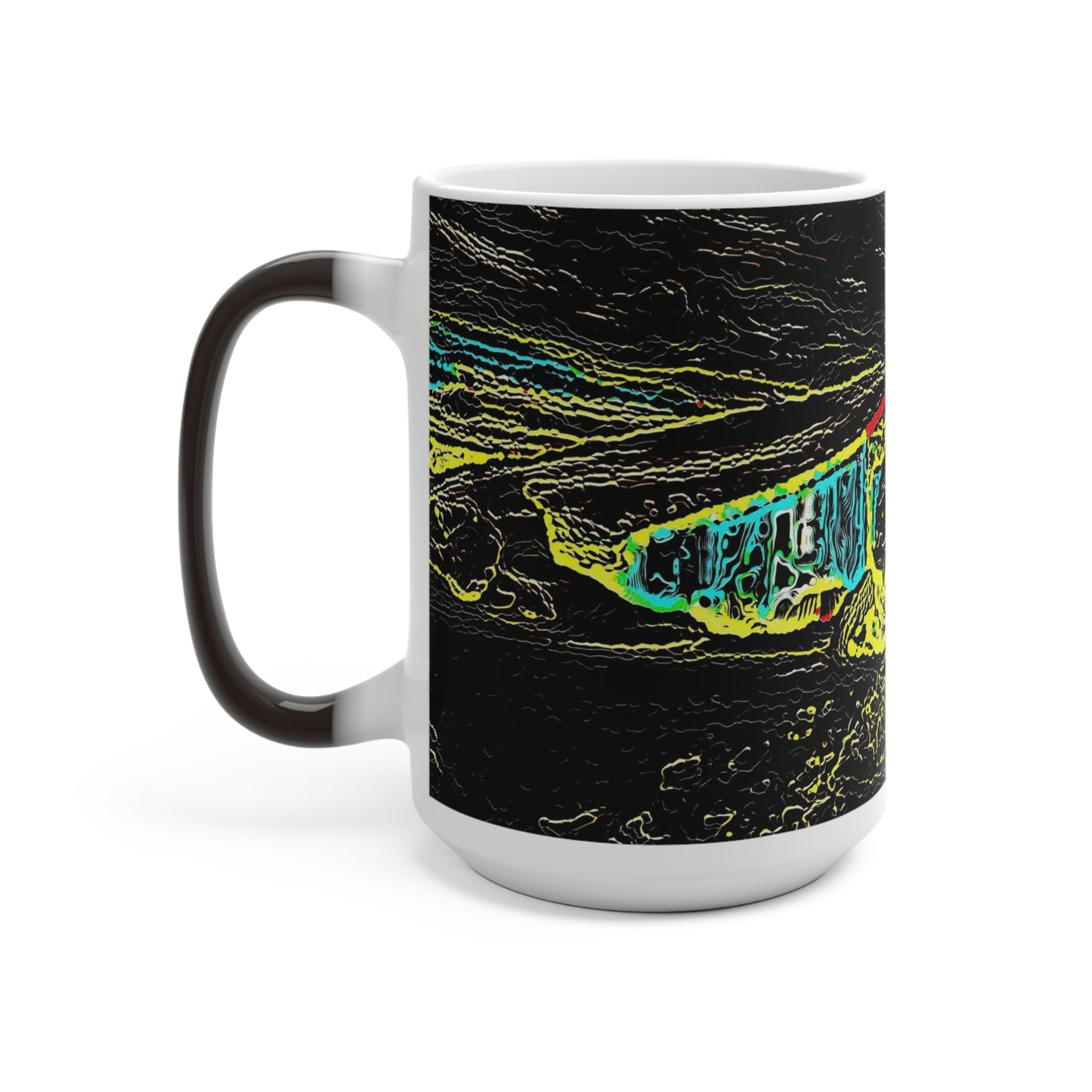 Color Changing Mug ... "Snow Vehicle In Snow Storm At-Rest" ... Circa 12Mar23 ... Central Idaho ... 18-Hours Rendering Time: Original Works ...