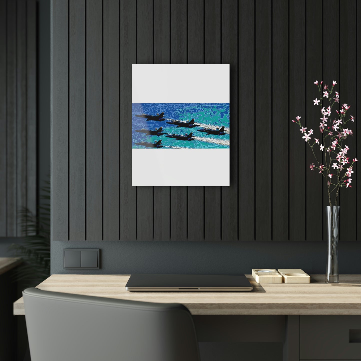Acrylic Prints ... Seattle Seafair ..."Blue Angels Run Over Lake Washington" ... Circa Mid 1980's ... Dr FJ Holt ... Original Works ...