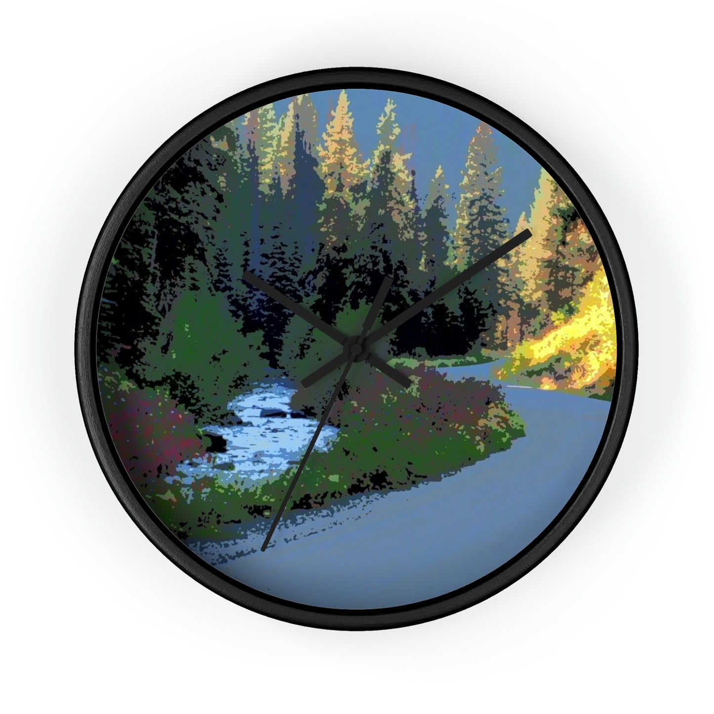 Wall clock ... The Road ... The River ... "Which Paralles The Curvilinear Nature Of-The-Other?" ... Red River, Idaho