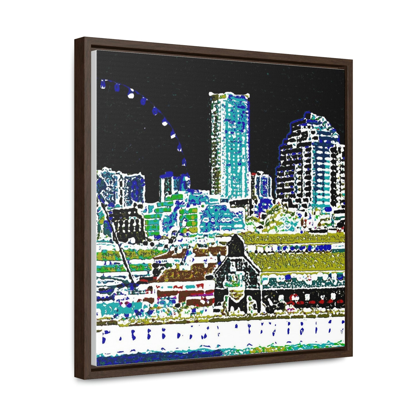 Gallery Canvas Wraps, Square Frame ... That Classic Wheel ... 'Seattle's Wheel' ... & Old Classic Waterside Vendors ...  'Family Archives' ... Original Works ...