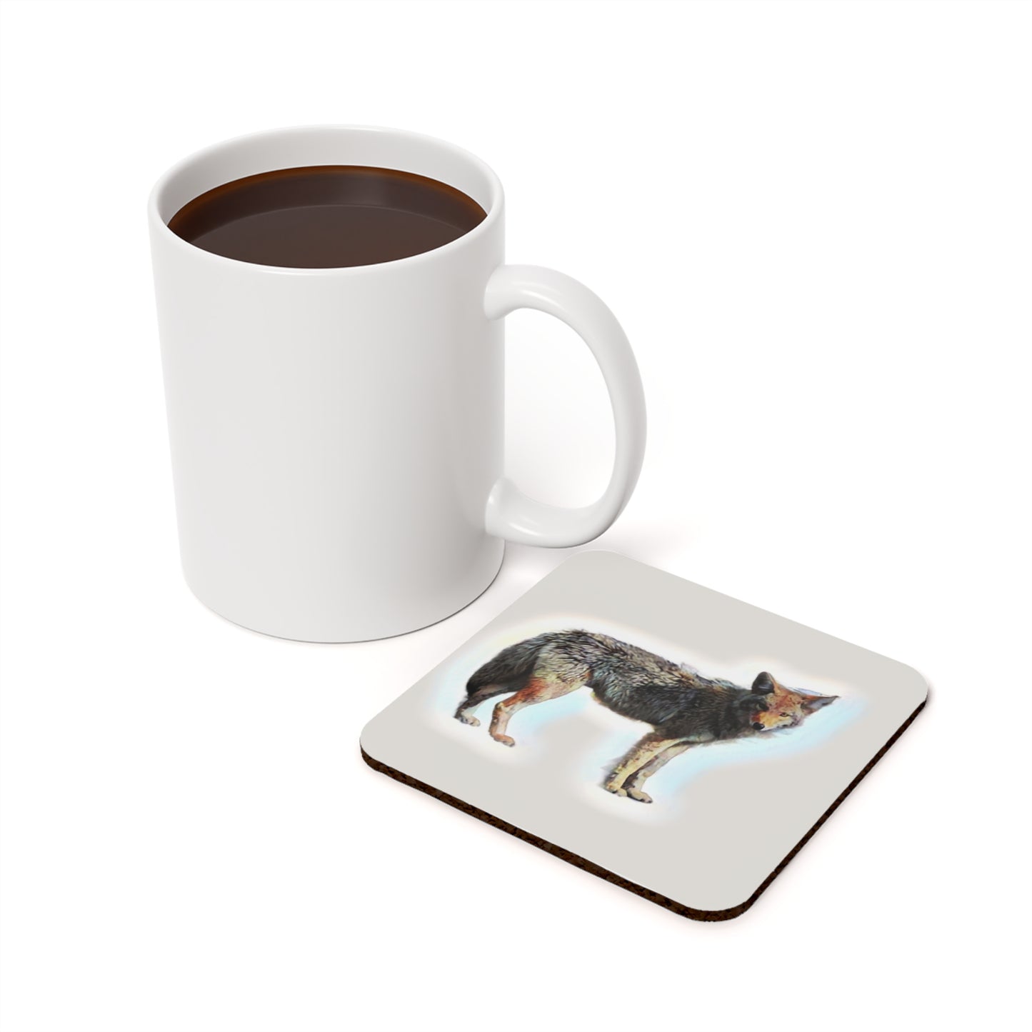 Cork Back Coaster ... Coyote ... "Yosemite Valley: Circa May23 ... KPH Base Photo" ... Original Works ...