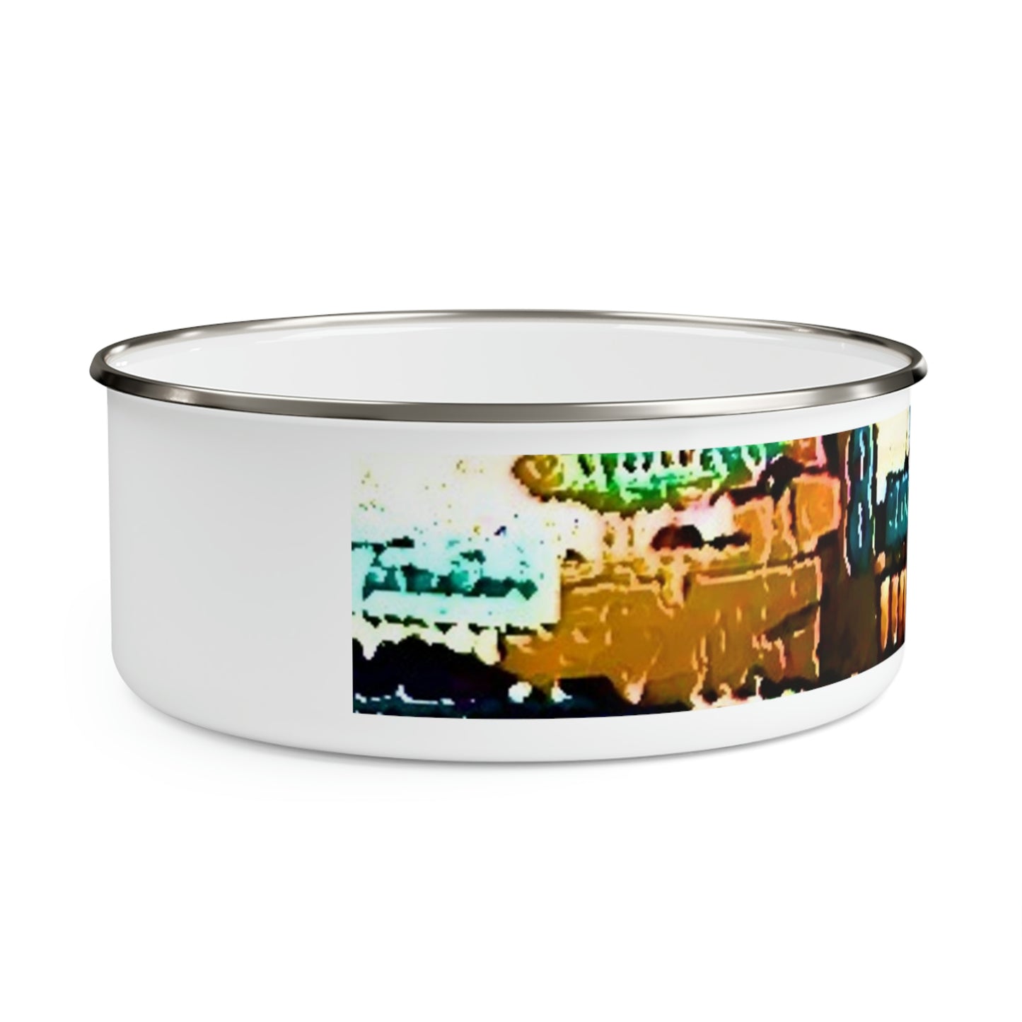 Enamel Bowl ...  "No.9 Fishermen's Grotto - Fishermen's Wharf, SF, California" ... Family Archives: 1970's ... Original Works ...