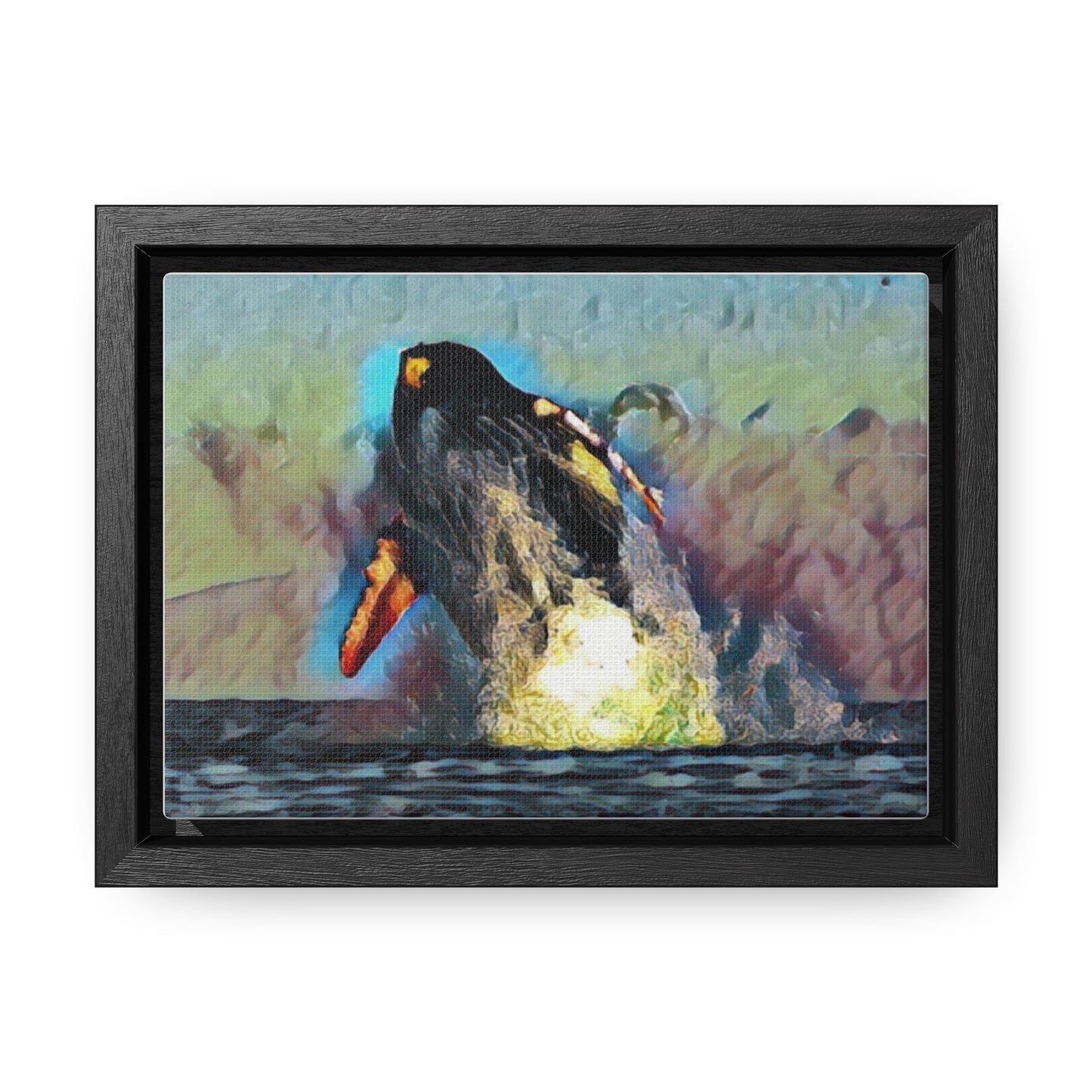 Gallery Canvas Wraps, Horizontal Frame ... An Extraordinary Humpback Breach ... 'With Explosive Energy' ... Family Archives (KPH) ... Circa: 21st Century. Maui, HI ... Original Works ...