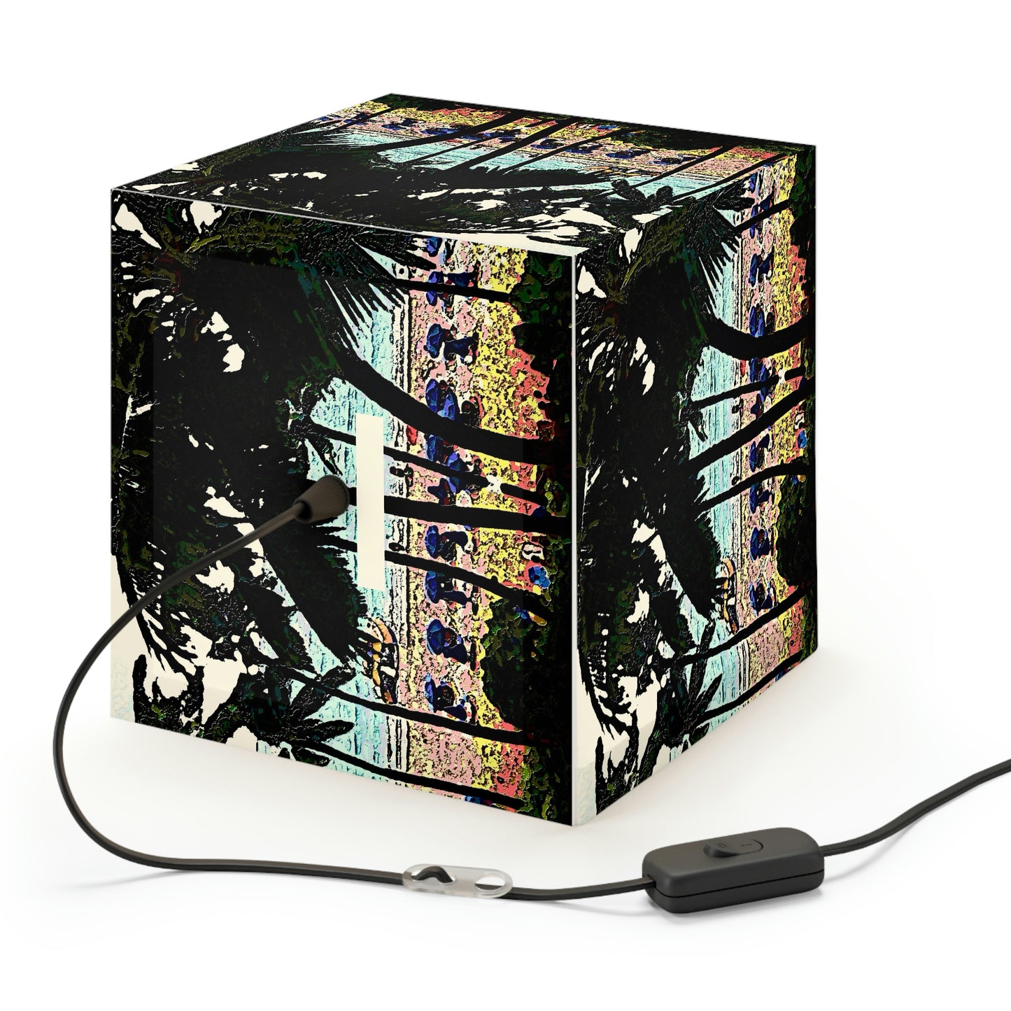 Light Cube Lamp ... "A Beautiful Beach Amongst The Palms" ... The Outrigger Waikiki, Honolulu, Oahu ... Original Works ...