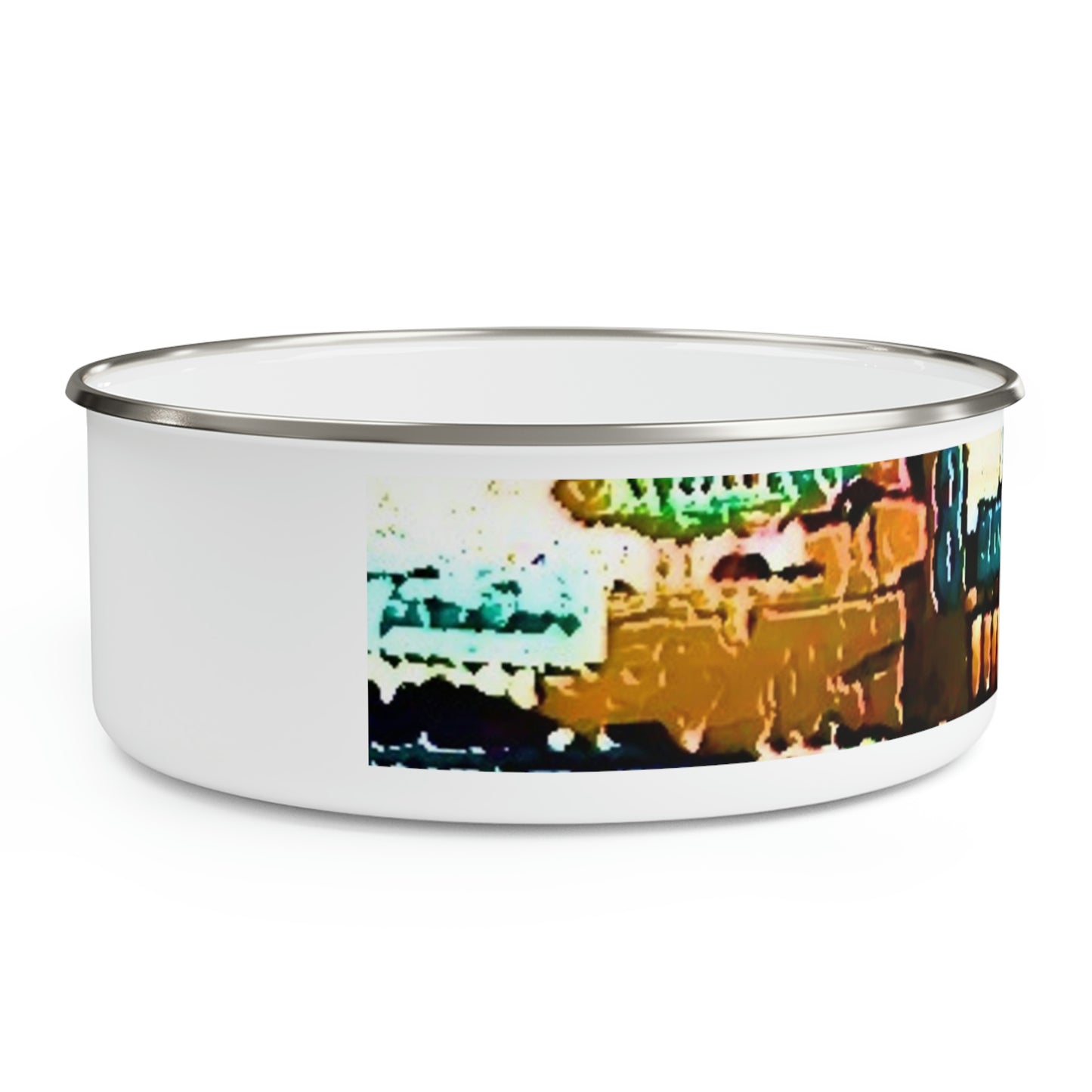 Enamel Bowl ...  "No.9 Fishermen's Grotto - Fishermen's Wharf, SF, California" ... Family Archives: 1970's ... Original Works ...