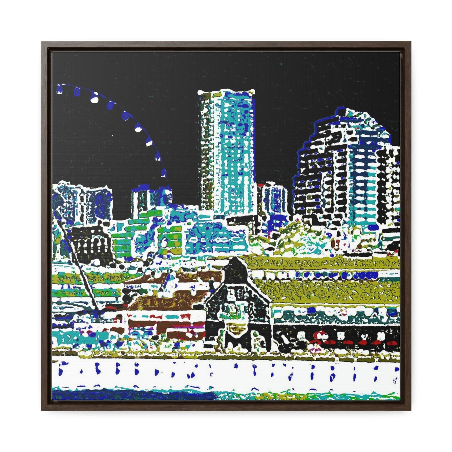 Gallery Canvas Wraps, Square Frame ... That Classic Wheel ... 'Seattle's Wheel' ... & Old Classic Waterside Vendors ...  'Family Archives' ... Original Works ...