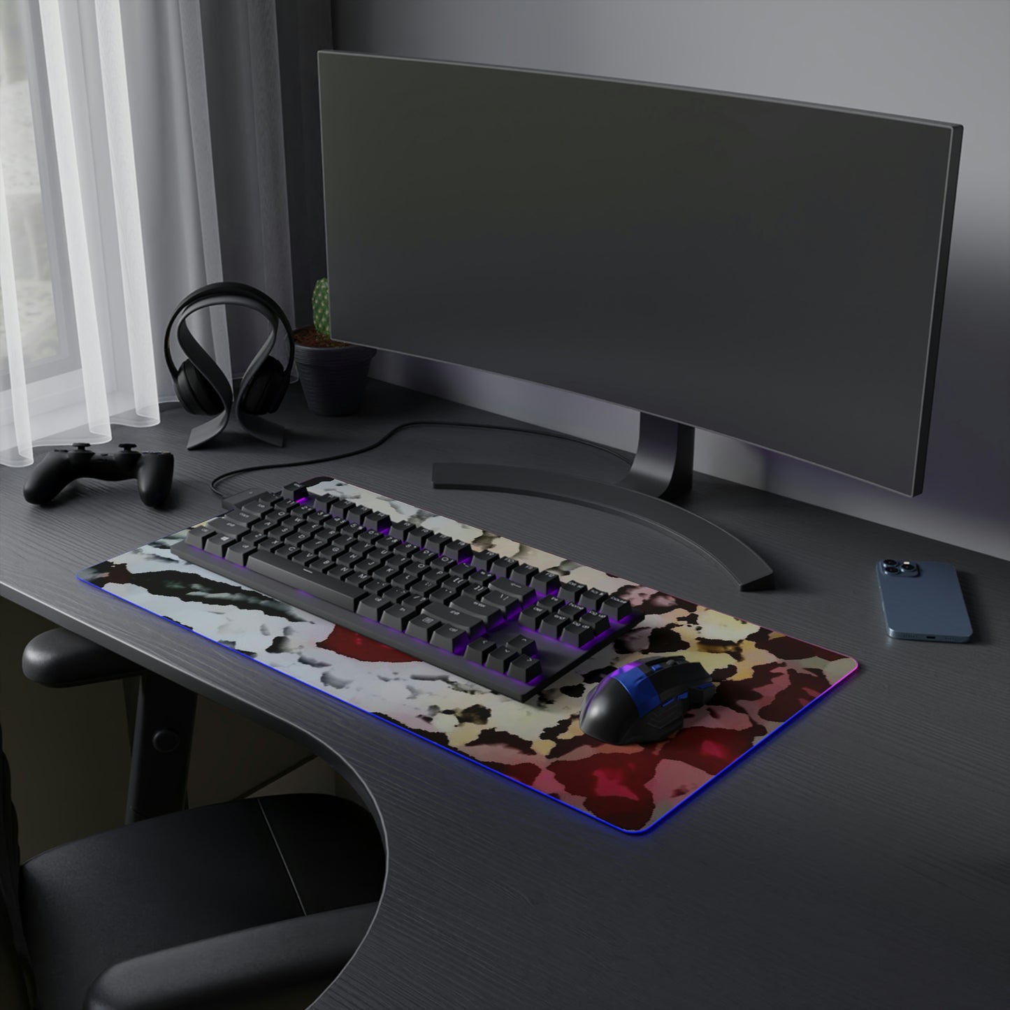 LED Gaming Mouse Pad ... "A Friendly Flower" ... Pointsettia 'Pointing' ... Original Works ... (Supplied Photograph) ...