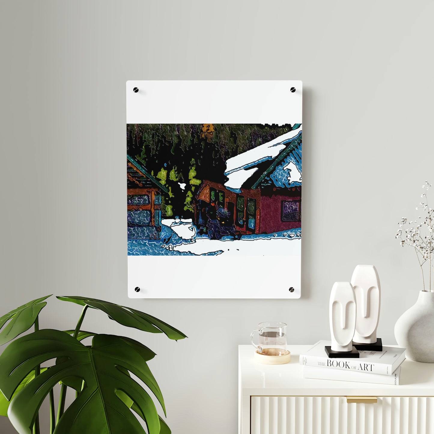Acrylic Wall Art Panels ... "A Rider Passeth-Through-It" ... Colors Galore & A Bit Of Impressionism ... Original Works. Winter 2021. Central Idaho. Rendering Time: 12 Hours ...