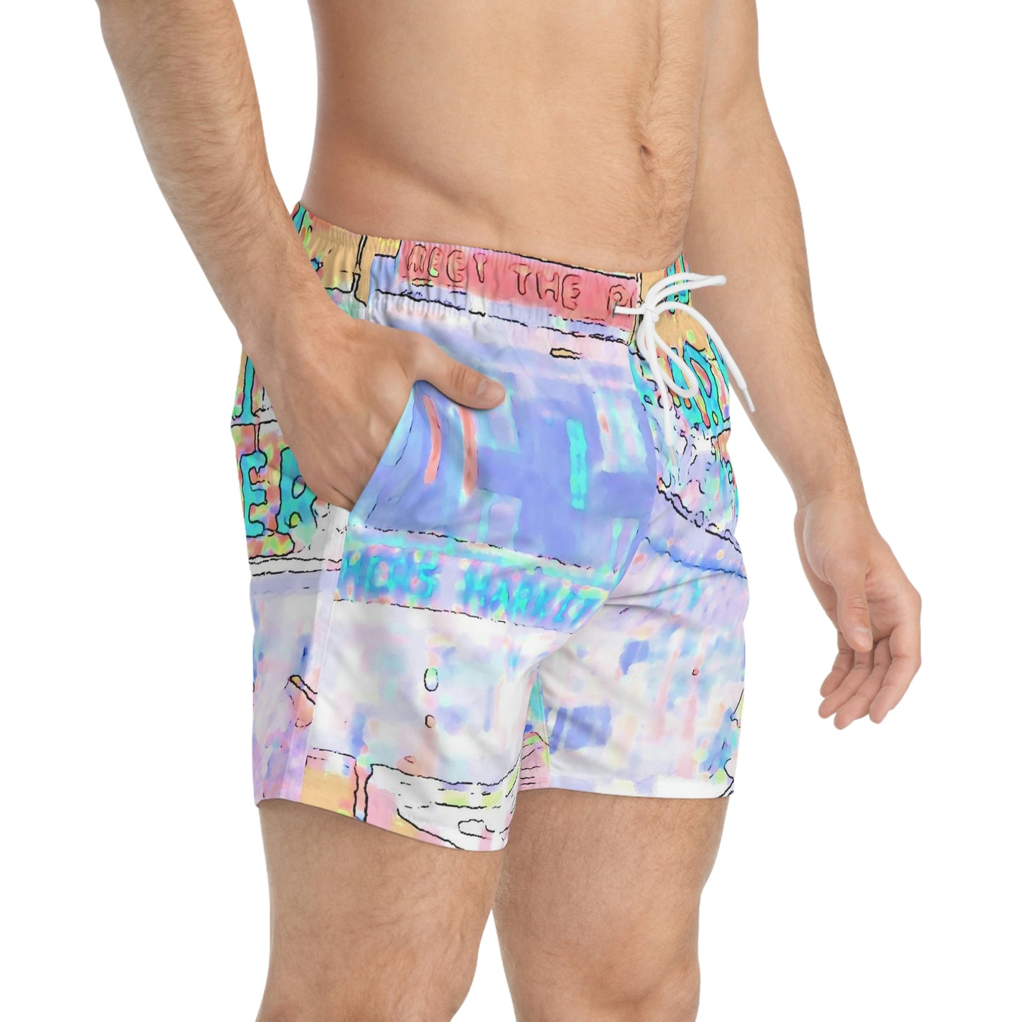 Swim Trunks ... In The Warm Weather ... 'Enjoy These "Whilst" ... At PPM: Pike Place Market ... "Enjoying That World Famous Hot Cup Of Maket Spice Tea" ...