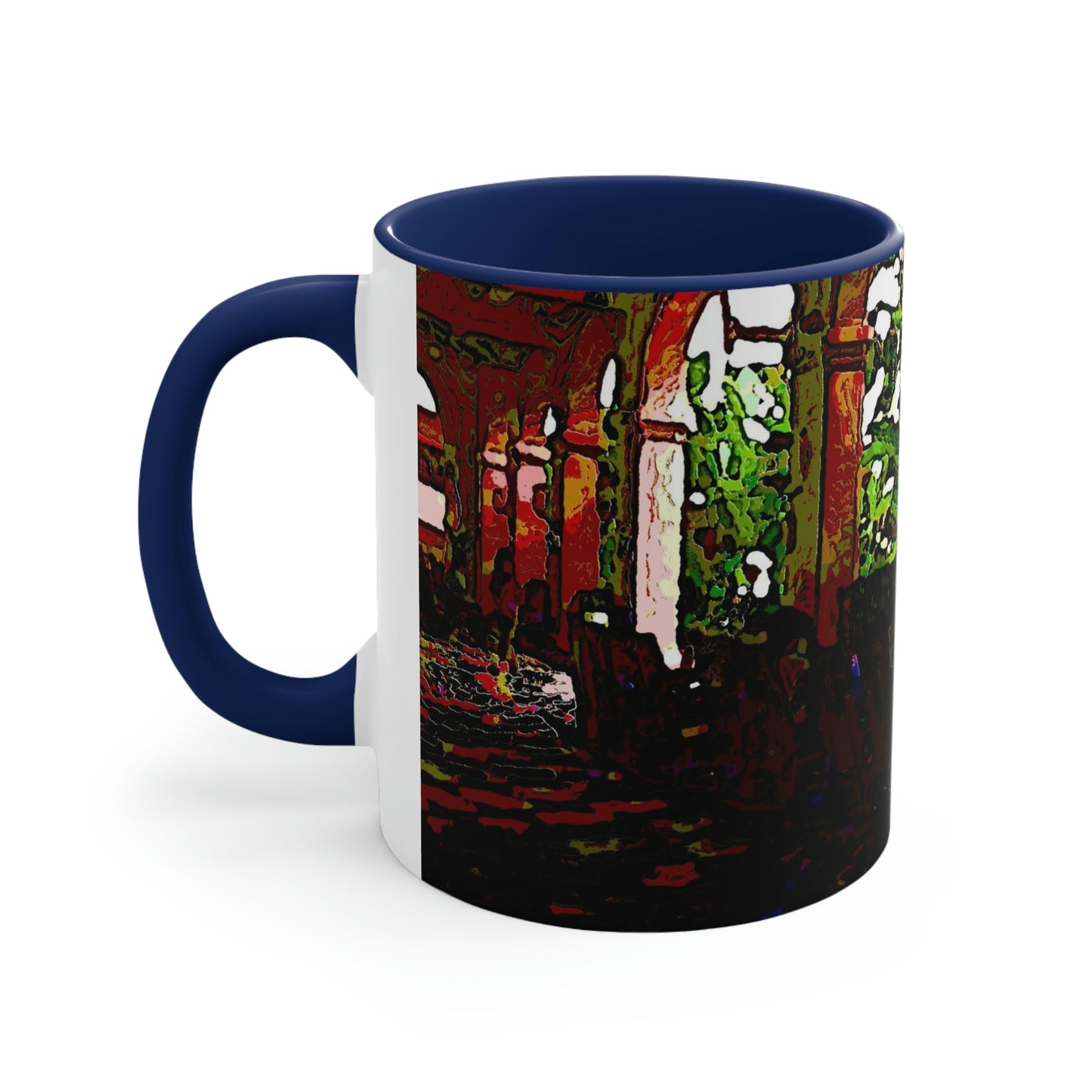Accent Coffee Mug, 11oz ...  Lanai & Rocking Chairs At: 'The Pink Palace' ... The Royal Hawai'ian ... Honolulu, HI ... '27Oct2014' ... Original Works ...