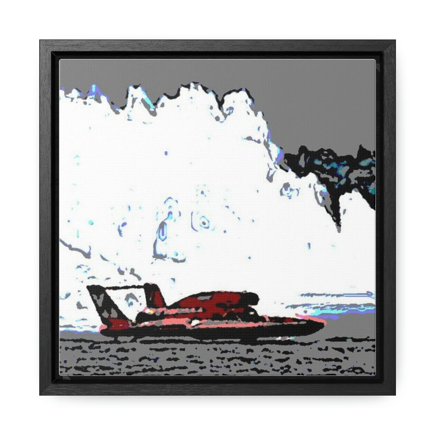 Gallery Canvas Wraps, Square Frame ...  Seattle Columbia Cup On Lake Washington ... "Dave Wilcox Heads For The Win" ... Associate Gift-Photo ... Original Works ...
