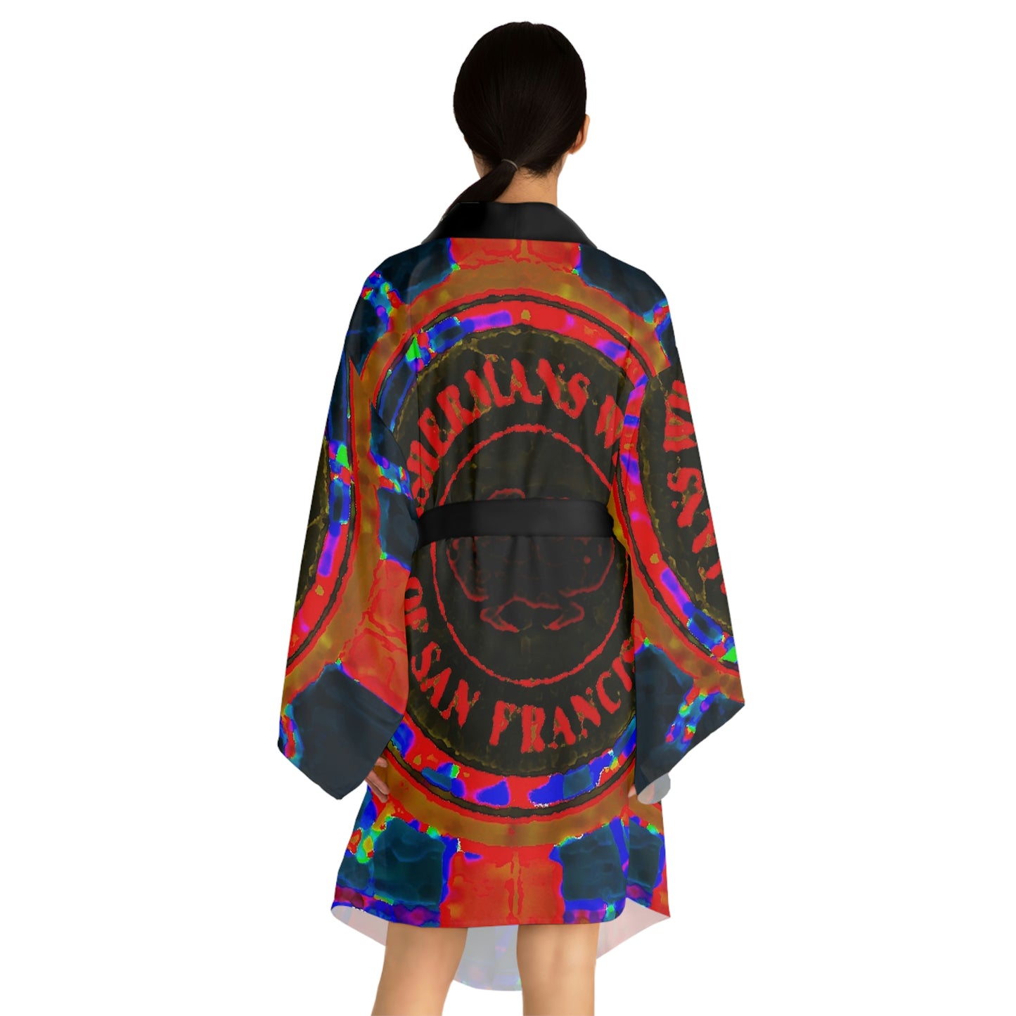 Long Sleeve Kimono Robe ... "No.9 Fishermen's Grotto - Fishermen's Wharf, SF, California" ... Family Archives: 1970's ... Original Works ...