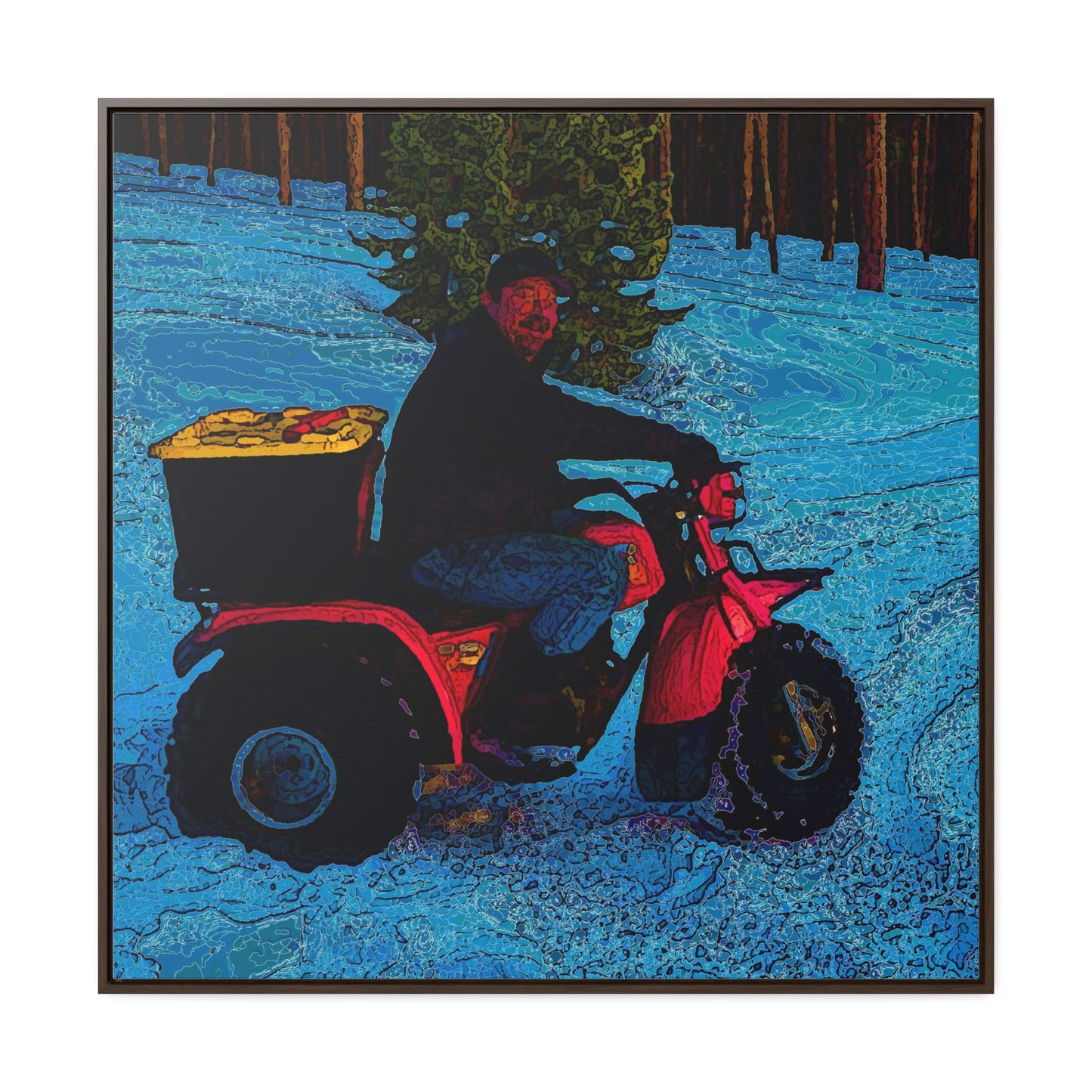 Gallery Canvas Wraps, Square Frame ... There's 2-Wheelin ... There's 4-Wheelin ... 'And-Of-Course' ... "There's 3-Wheelin-In-The-Snow" ...  Original Works ...