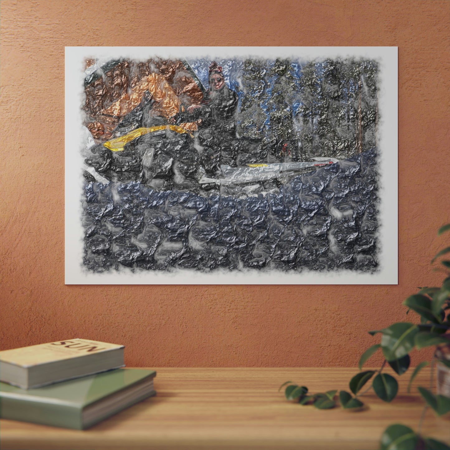 Aluminum Composite Panels ... "Packing After The Storm_2" ... Circa 3Apr23 ... Rhett Creek, Idaho, USA ... Original Works ... (Wrinkled_Varnish) ...