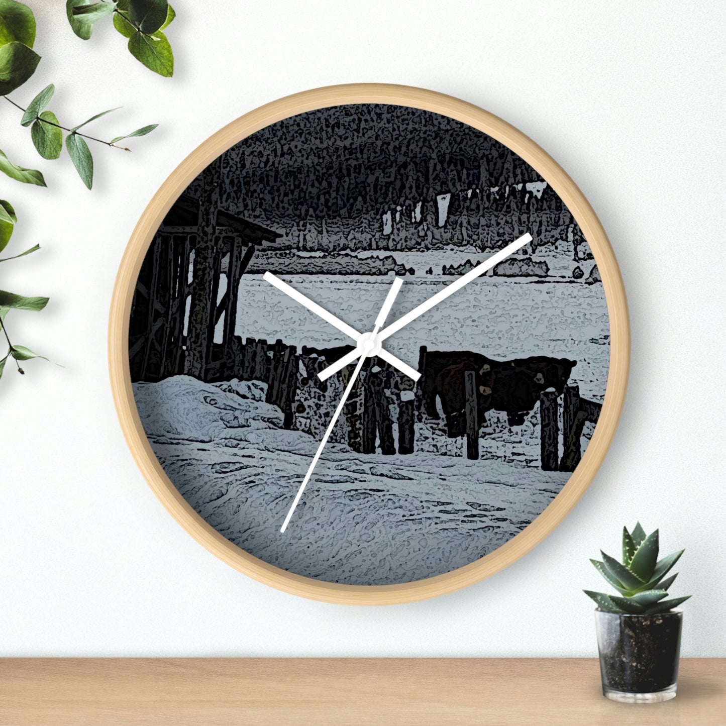 Wall clock ... A Quiet Morning ... "Along The Red River & Nature Preserve Plateau" ... Jan23 ... Original Works ...