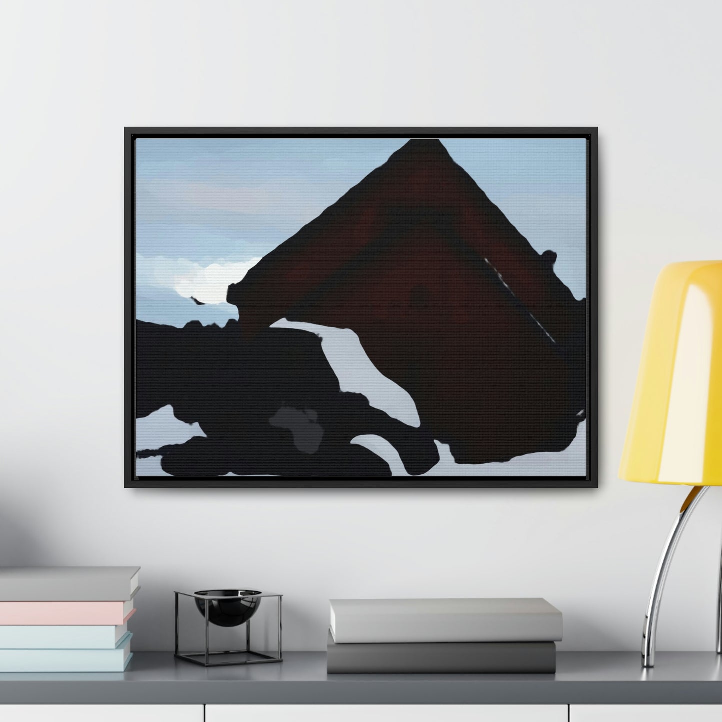 Gallery Canvas Wraps, Horizontal Frame ... After An Intense Snow Storm ... 'Digging Out' ... A Vehicle & Cabin "In The Mountains" ... March 2023 ... Original Works ...