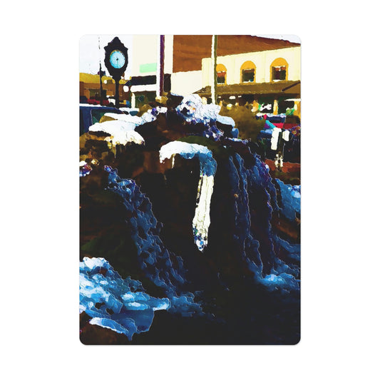 Poker Cards ...  "Ice & Water Sculpted" ... Downtown Grangeville, Idaho ... Adjacent To Irwin Pharmacy ... 5Jan23 ... Original Works ...