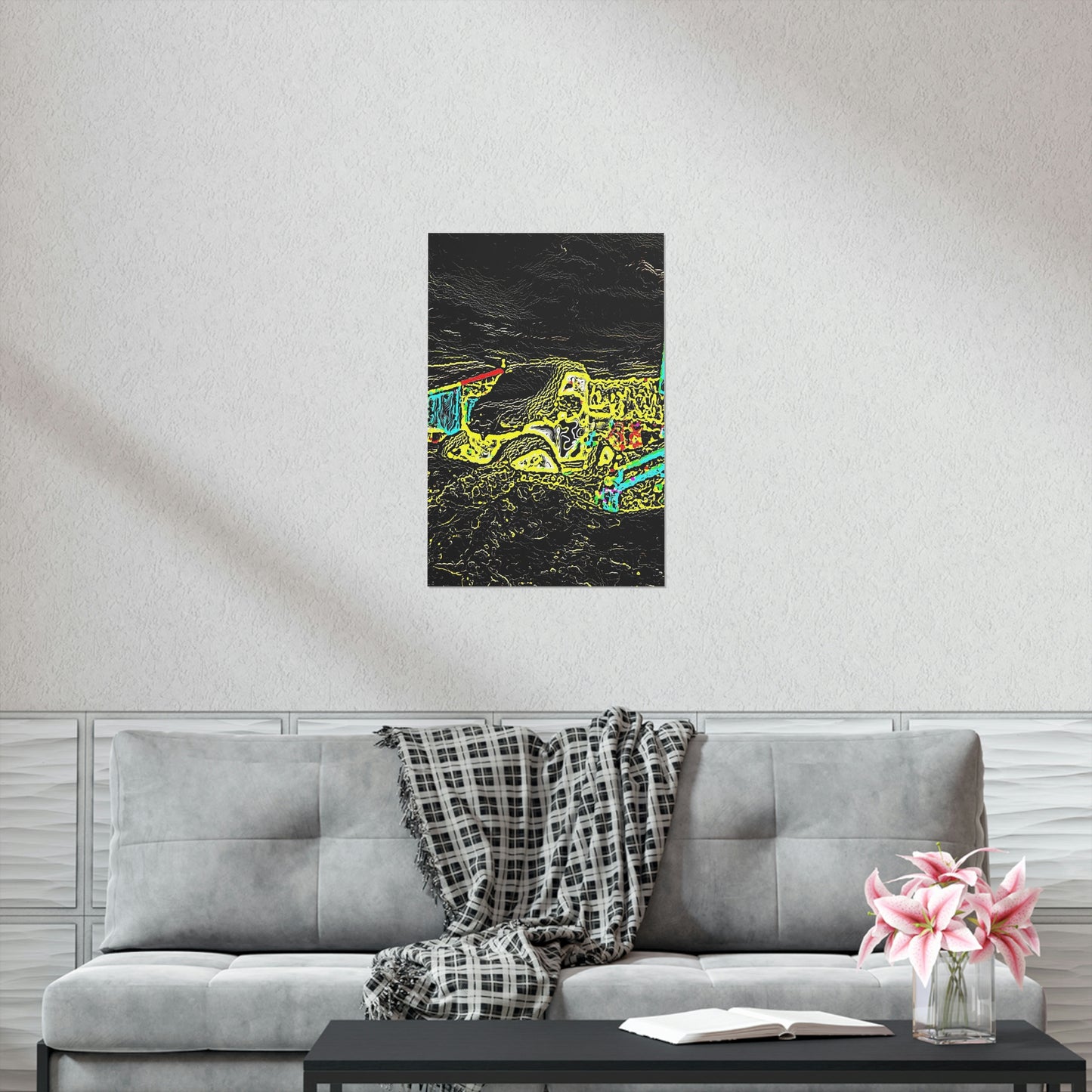 Premium Matte Vertical Posters ... "Snow Vehicle In Snow Storm At-Rest" ... Circa 12Mar23 ... Central Idaho ... 18-Hours Rendering Time: Original Works ...