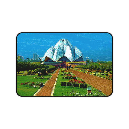 Desk Mat ... 'Bahai'i House-Of-Worship' ... "Lotus Temple: Delhi, India, 2008" ... Original Works ...