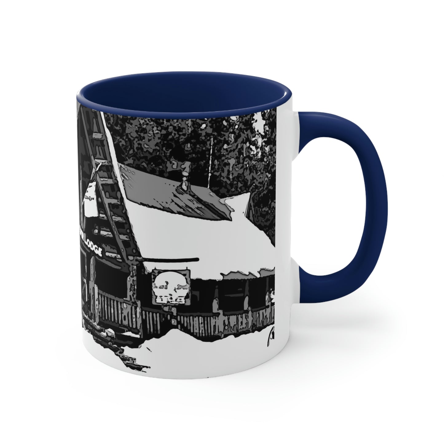 Accent Coffee Mug, 11oz ... A Beautiful Lodge & Back-Country Outfitter In A Mountain Town ... 'Dixie, Idaho, November 2022' ... Original Works ...