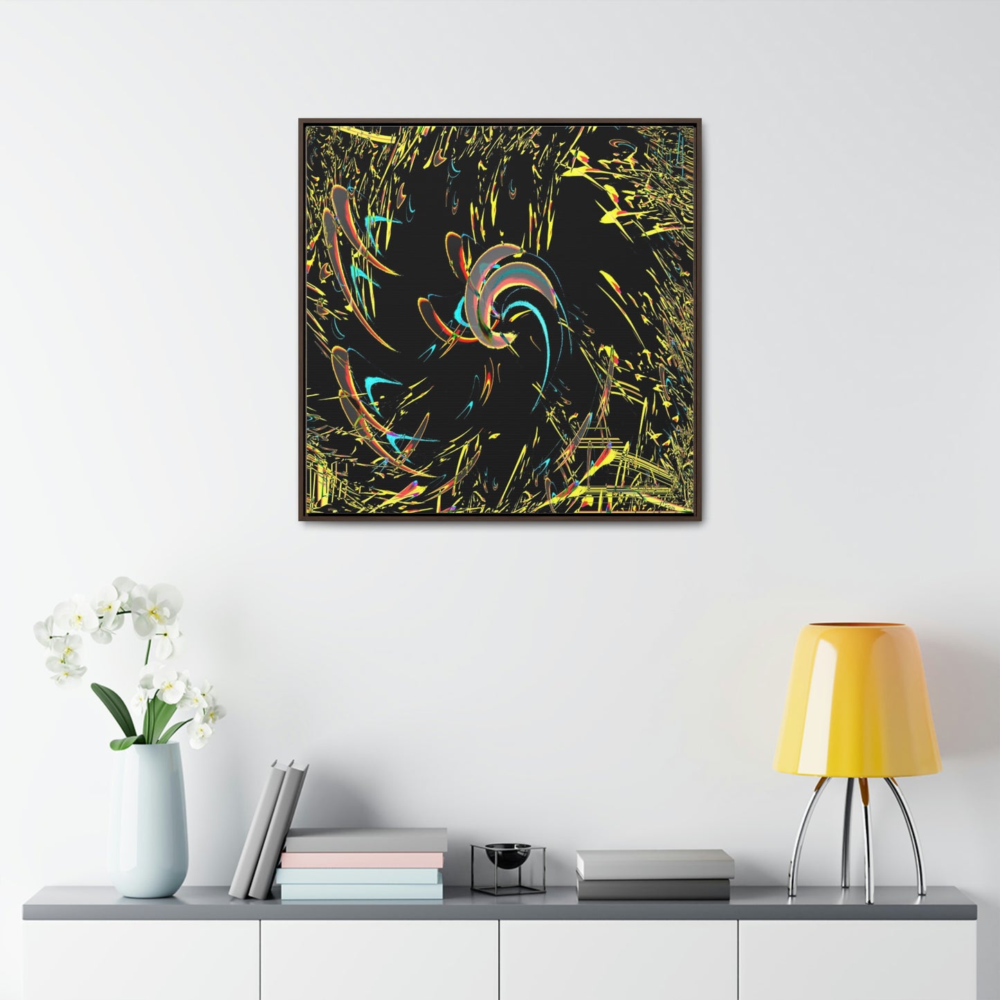 Gallery Canvas Wraps, Square Frame ... "Waning Moon" ... Central Idaho ... October 2022 ... Rendering Time: 22 Hours ... Original Works ...