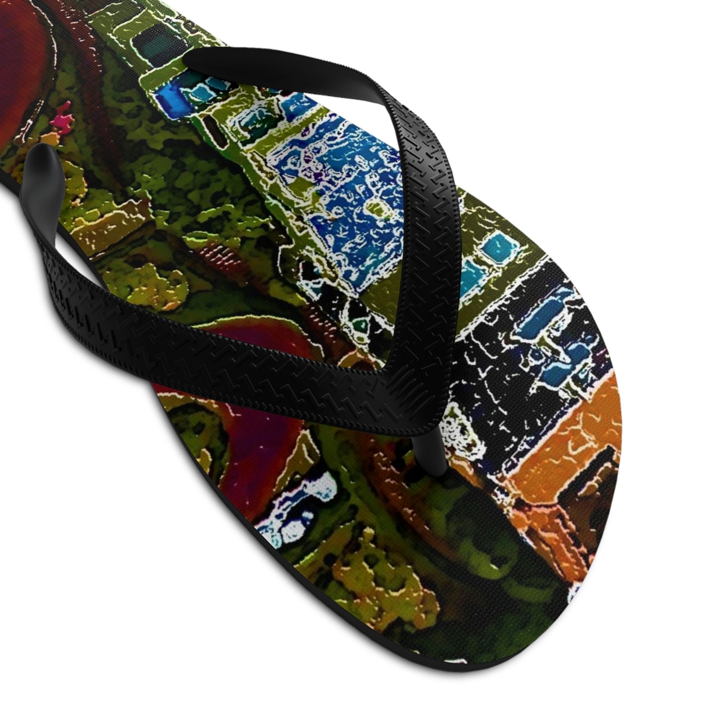 Unisex Flip-Flops ... A Crazy Street ... 'Eight Winding Curve-Switchbacks' ... "Lombard Street, San Francisco, CA' ... Family Archives: 1970's ... Original Works ...