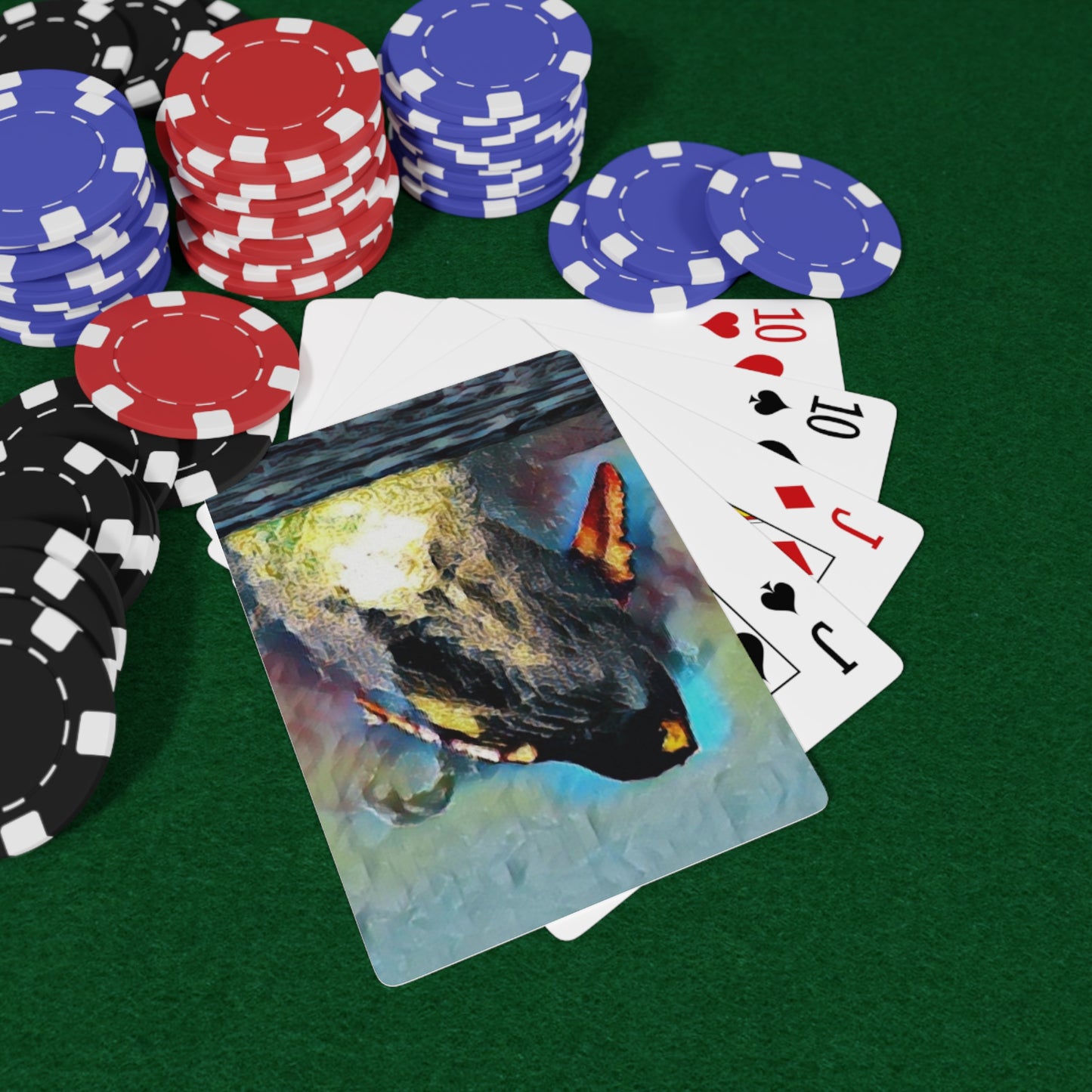 Custom Poker Cards ... An Extraordinary Humpback Breach ... 'With Explosive Energy' ... Family Archives (KPH) ... Circa: 21st Century. Maui, HI ... Original Works ...