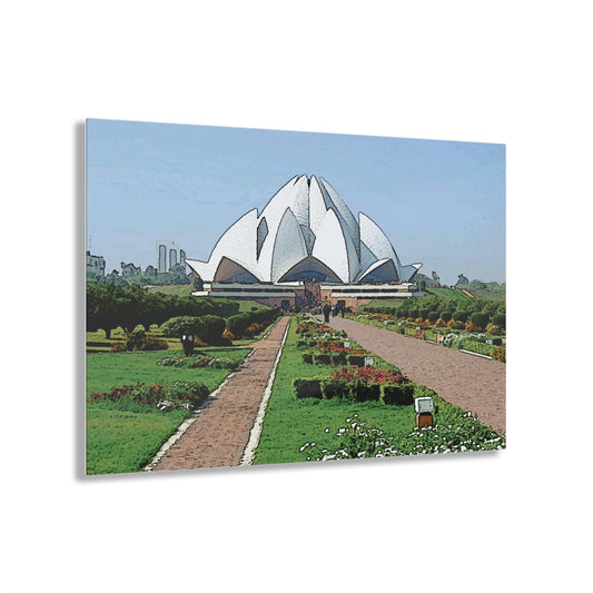 Acrylic Prints ... 'Bahai'i House-Of-Worship' ... "Lotus Temple: Delhi, India, 2008" ... Original Works ...