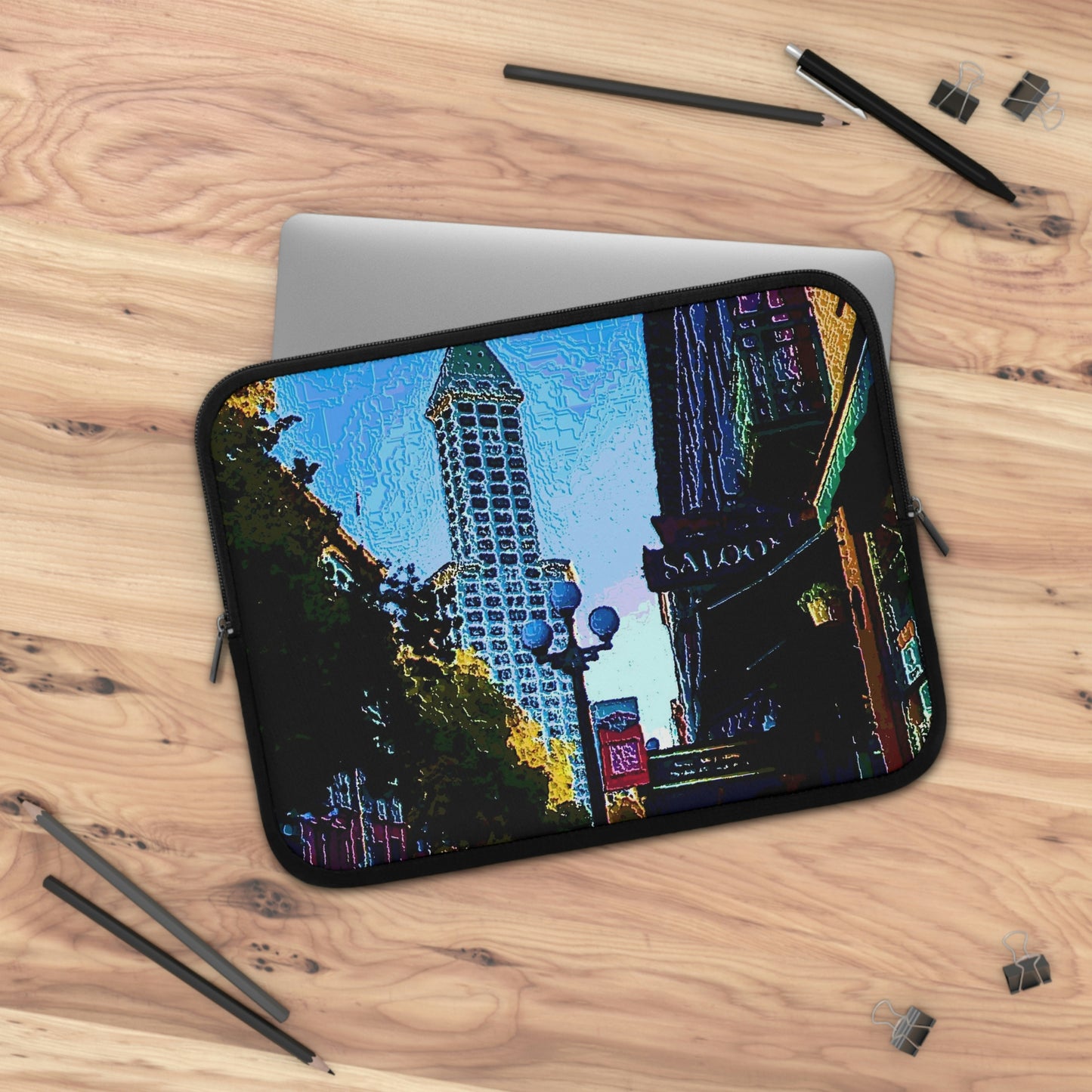 Laptop Sleeve ...  Pioneer Square & Smith Tower ... 'That World Famous View' ... Colleague Supplied Photo ... Original Works ...