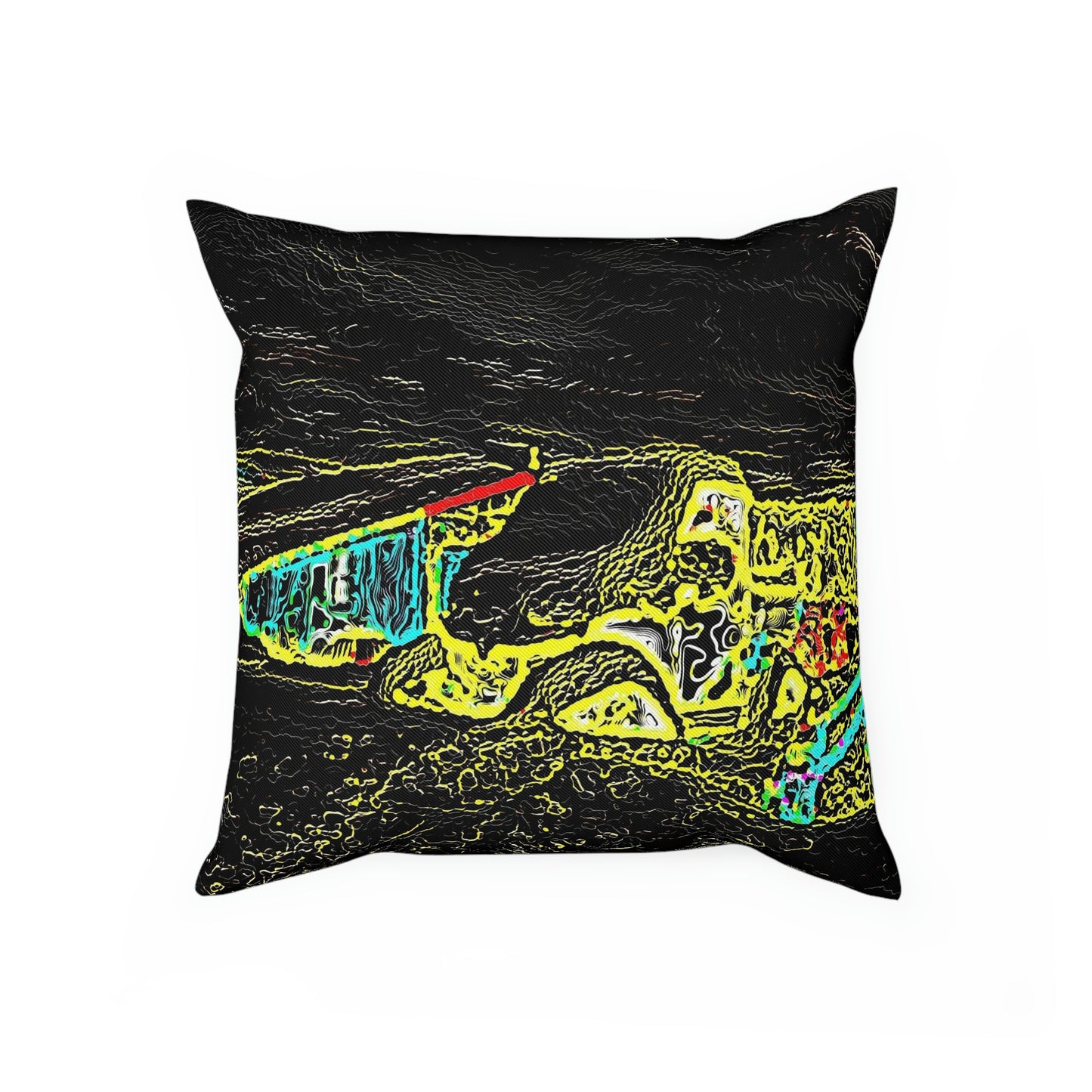 Cushion ...  "Snow Vehicle In Snow Storm At-Rest" ... Circa 12Mar23 ... Central Idaho ... 18-Hours Rendering Time: Original Works ...