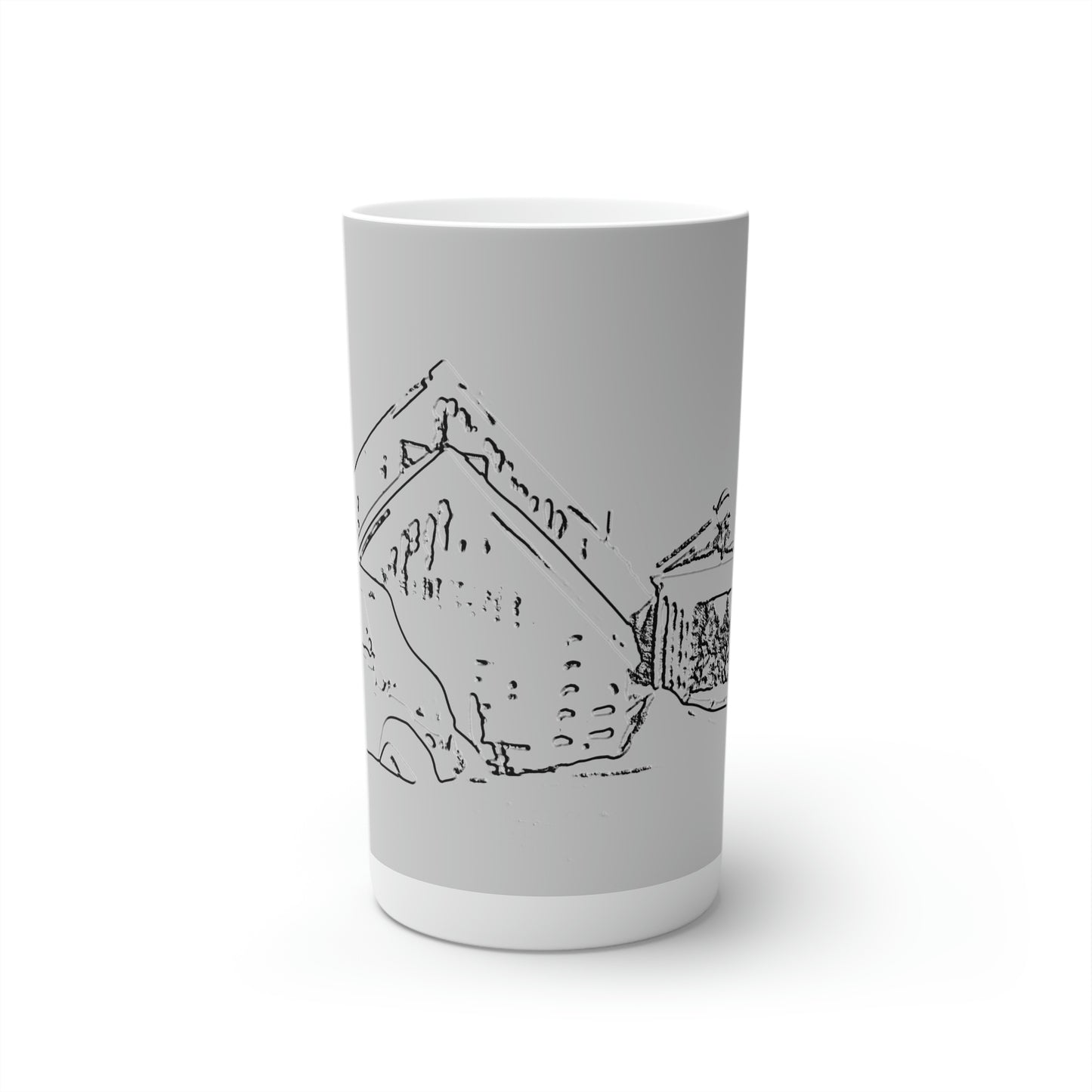 Conical Coffee Mugs (3oz, 8oz, 12oz) ... After An Intense Snow Storm ... 'Digging Out' ... A Vehicle & Cabin "In The Mountains" ... March 2023 ... Original Works ...