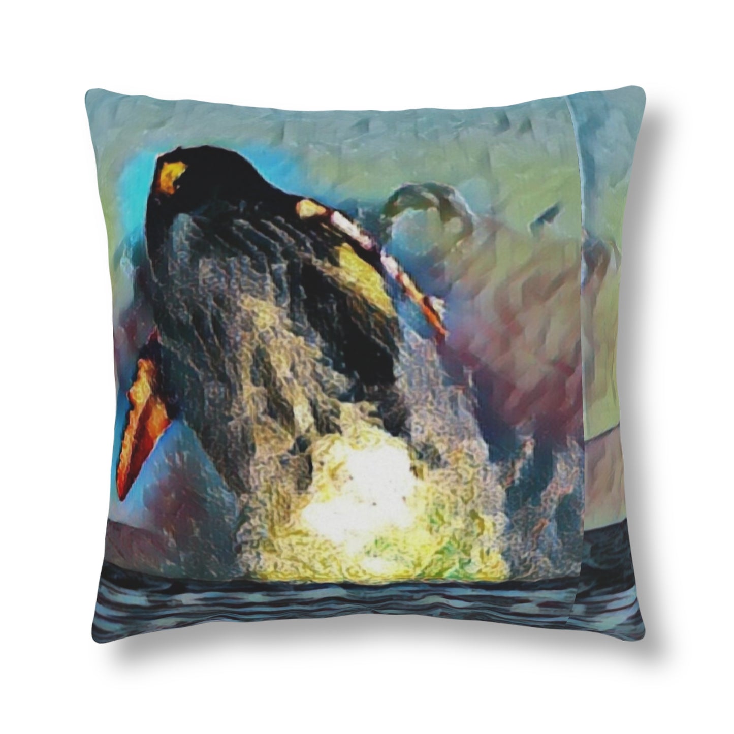 Waterproof Pillows ... An Extraordinary Humpback Breach ... 'With Explosive Energy' ... Family Archives (KPH) ... Circa: 21st Century. Maui, HI ... Original Works ...