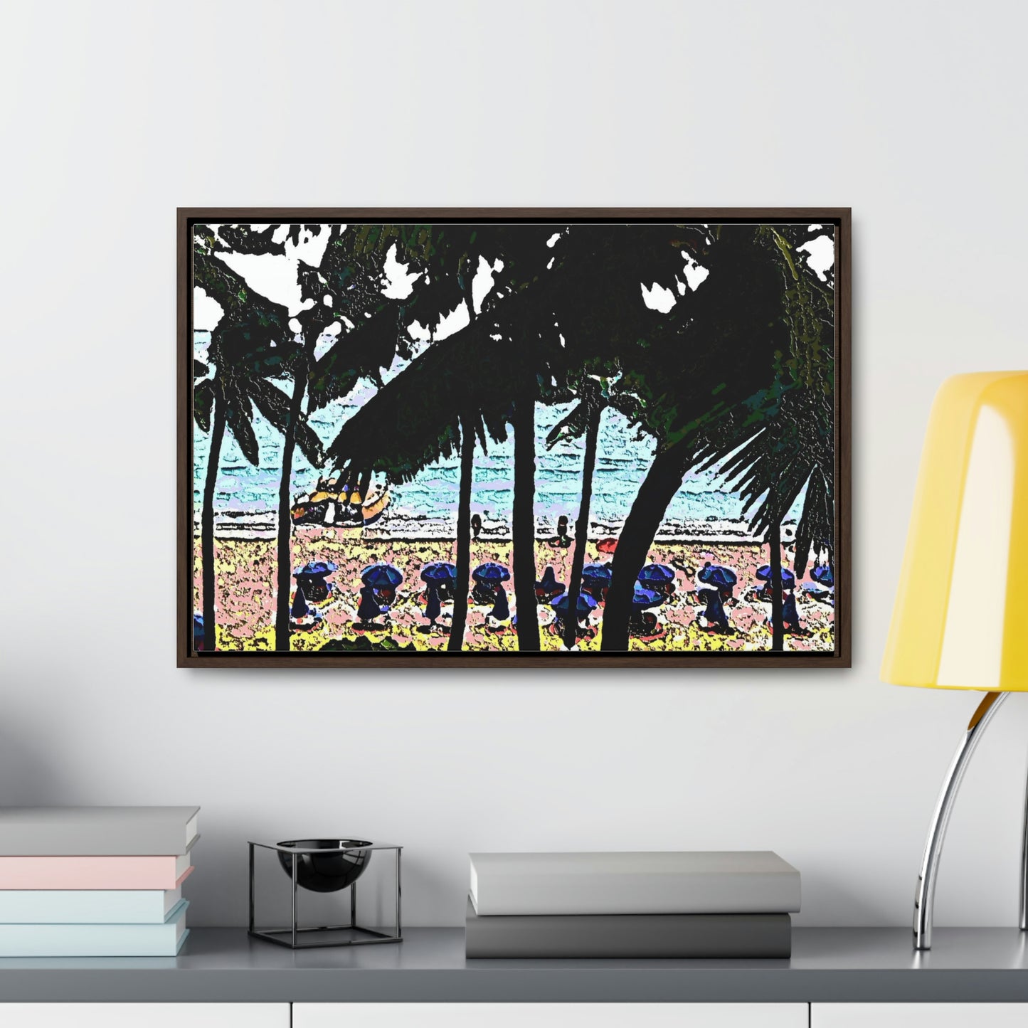 Gallery Canvas Wraps, Horizontal Frame ... "A Beautiful Beach Amongst The Palms" ... The Outrigger Waikiki, Honolulu, Oahu ... Original Works ...