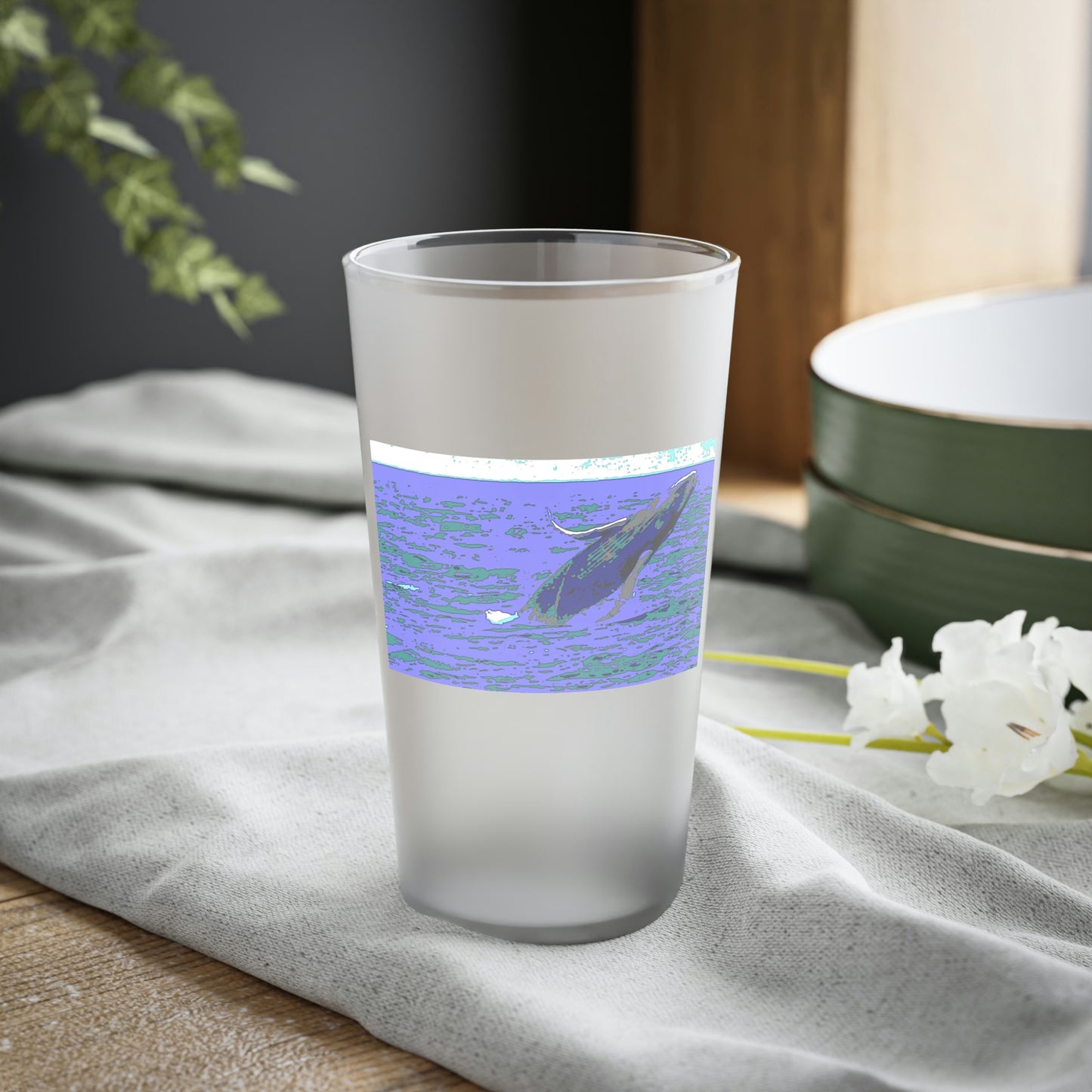 Frosted Pint Glass, 16oz ... Baby Humpback Breaching ... Maui, HI: April 2022 ... "Family Archives: KPH" ... Original Works ...