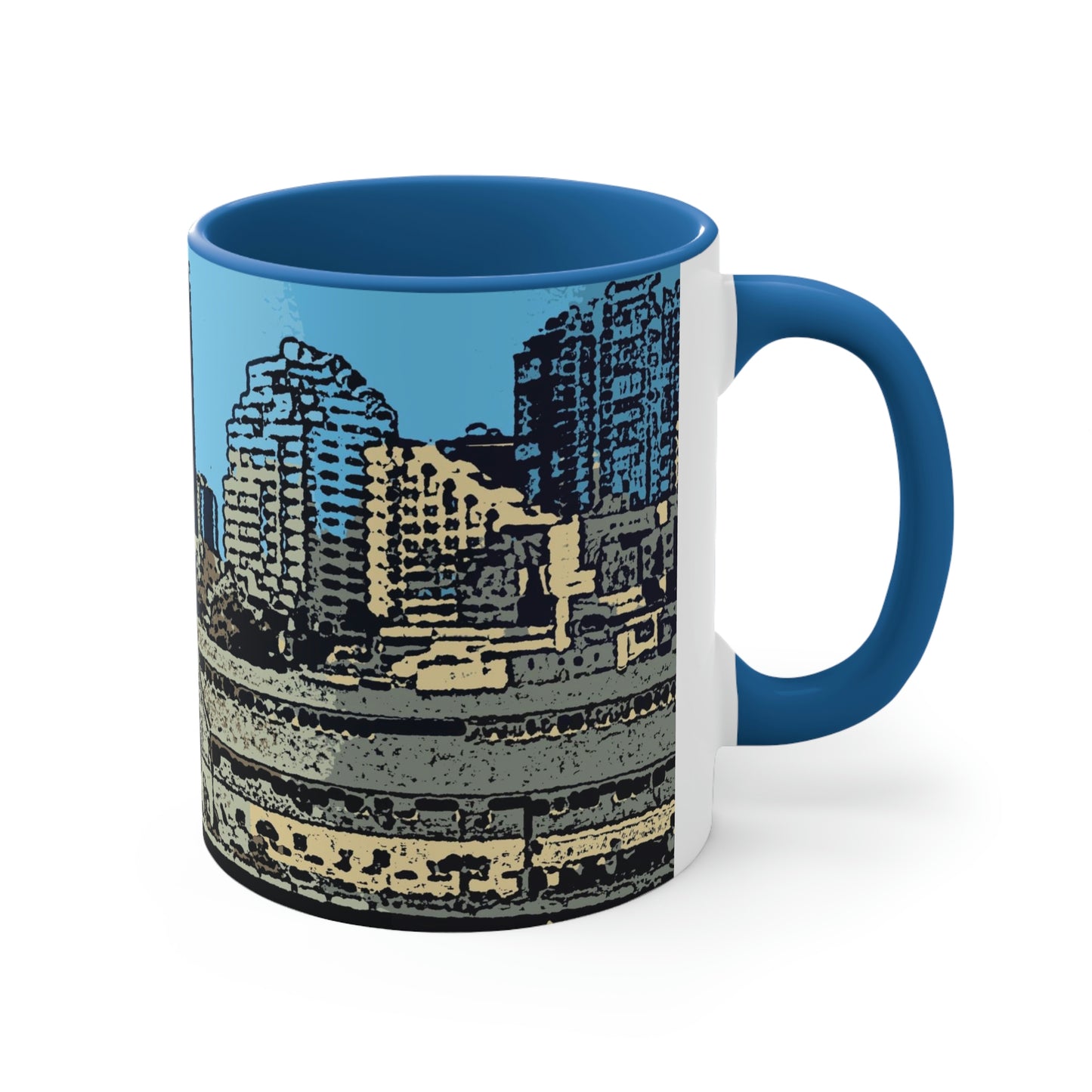 Accent Coffee Mug, 11oz ... That Classic Wheel ... 'Seattle's Wheel' ... & An Old Classic Waterside Vendors ...  'Family Archives' ... Original Works ...