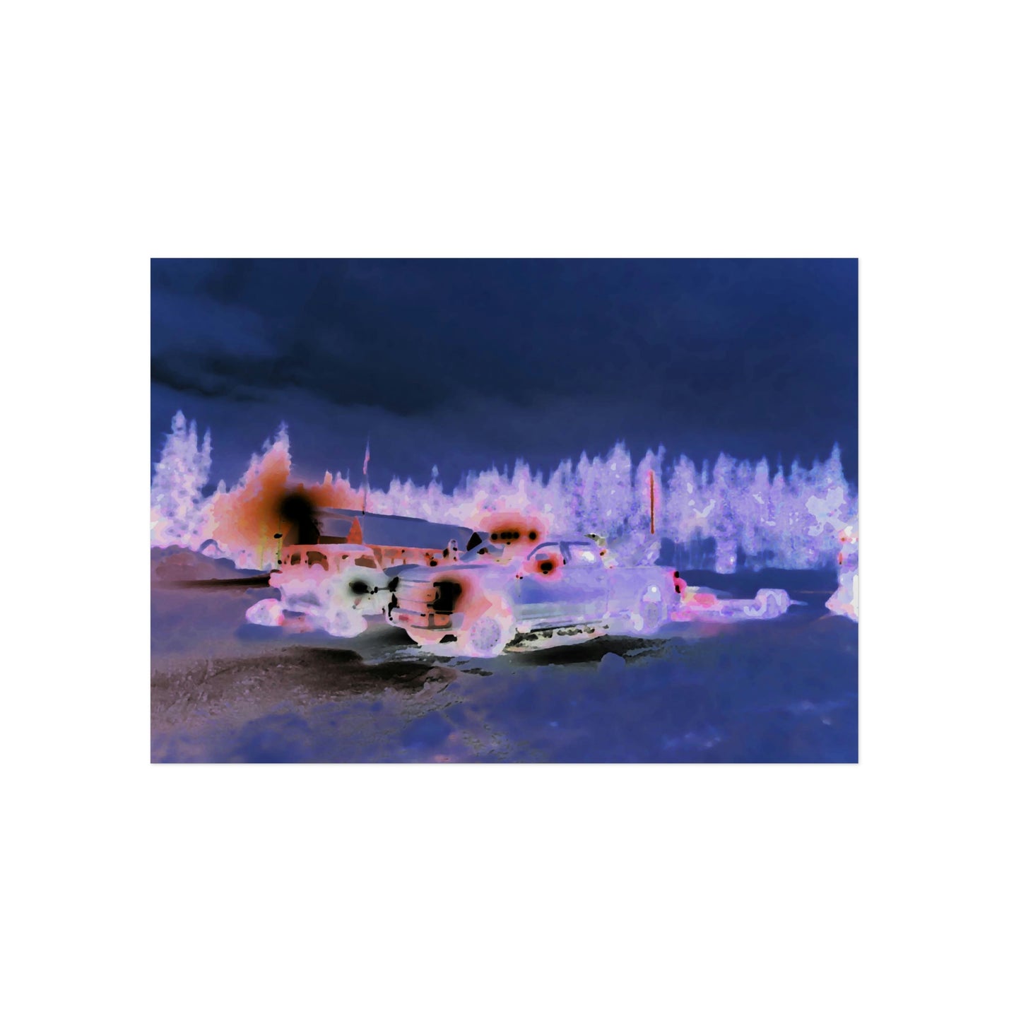 Aluminum Composite Panels ..."Time To Switch Vehicles" ... From Paved Highway To Snowy Mountain Roads ... 'It-Takes-Two' .... 3Jan23 ... Original Works ...
