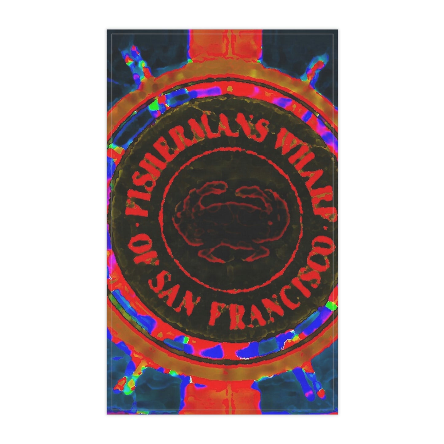 Kitchen Towel ... "No.9 Fishermen's Grotto - Fishermen's Wharf, SF, California" ... Family Archives: 1970's ... Original Works ...