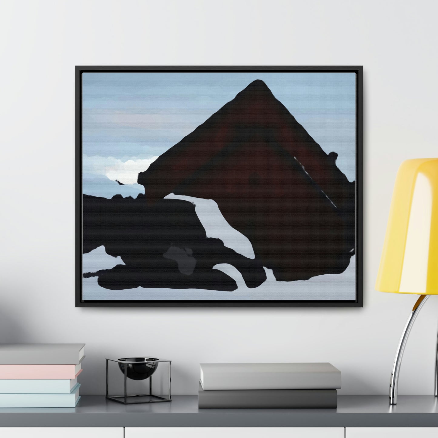 Gallery Canvas Wraps, Horizontal Frame ... After An Intense Snow Storm ... 'Digging Out' ... A Vehicle & Cabin "In The Mountains" ... March 2023 ... Original Works ...